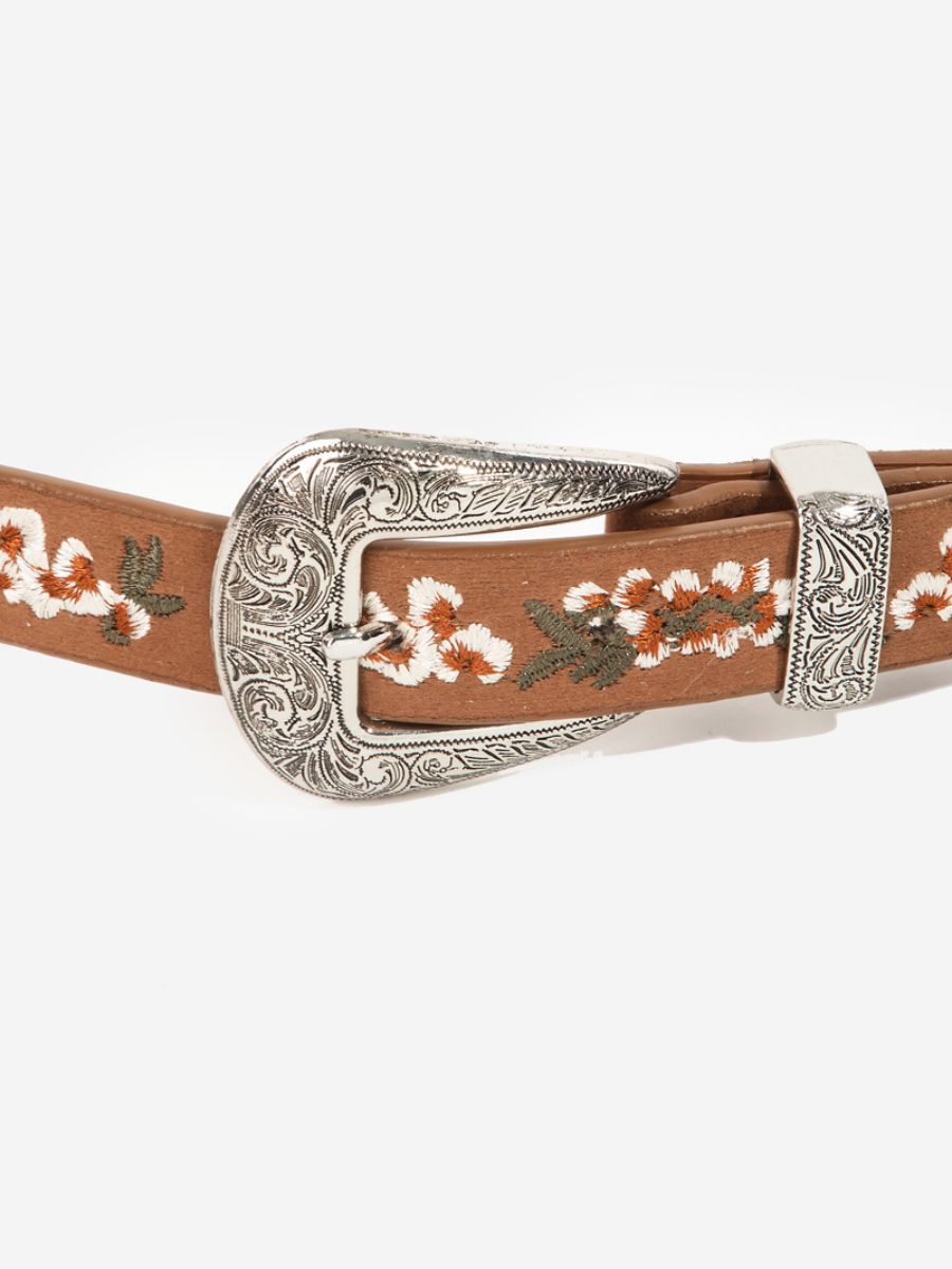 Embroidered Floral Southern Belt
