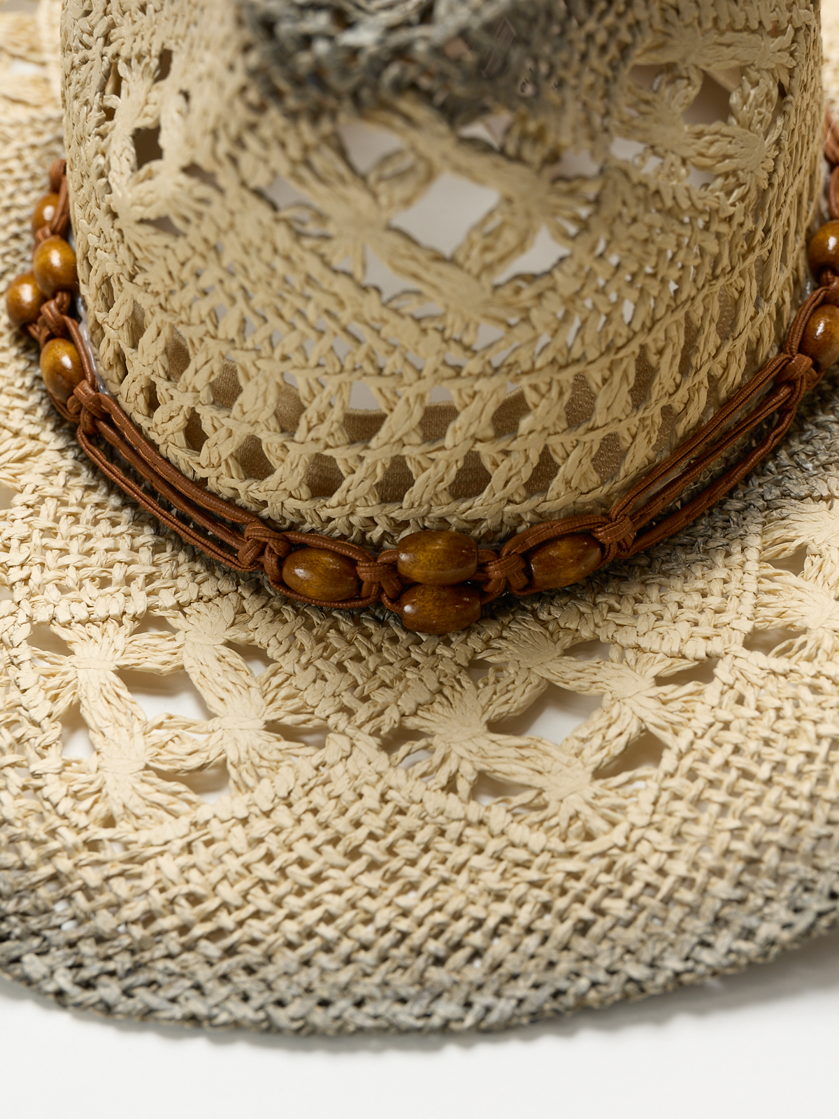 Ombre Braided Straw Cowboy Hat