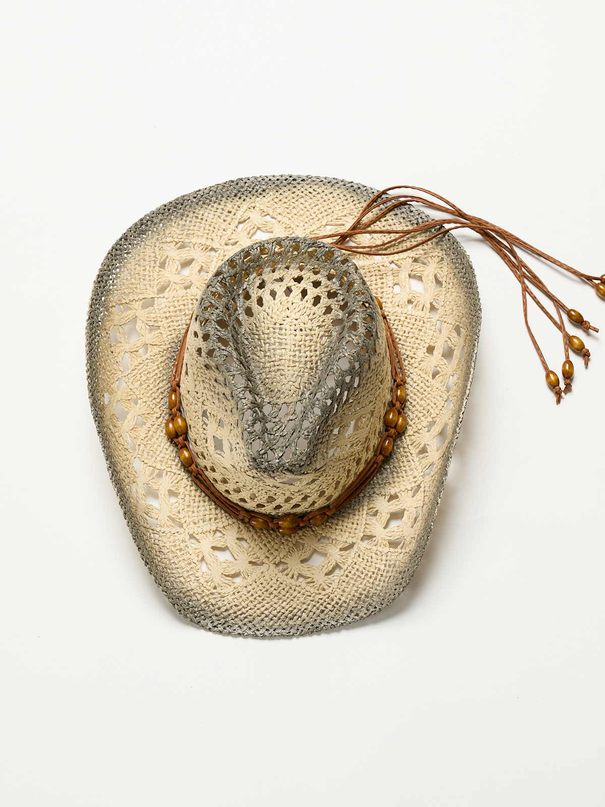 Ombre Braided Straw Cowboy Hat