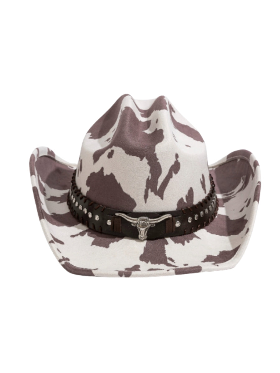 Cow Print Cowboy Hat