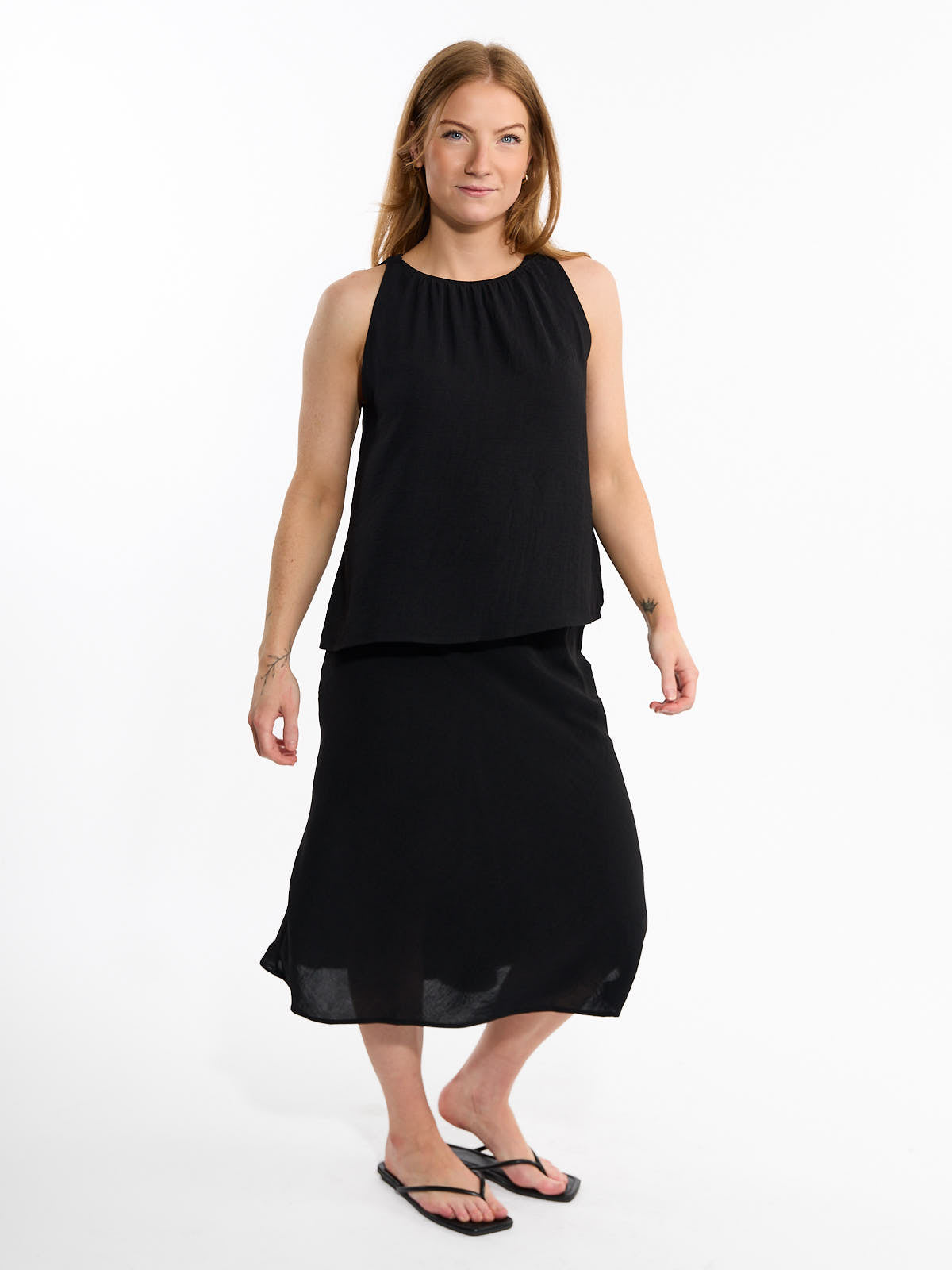 Abby High Neck Sleeveless Blouse