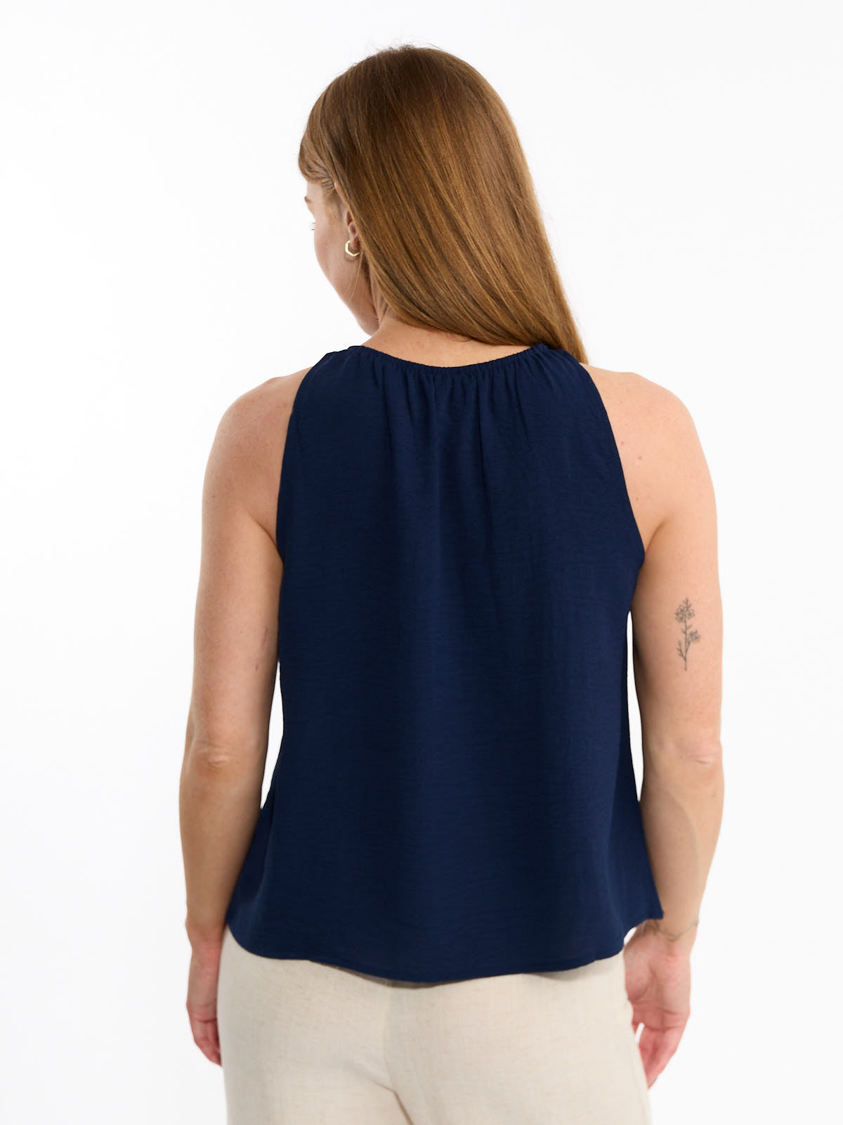 Abby High Neck Sleeveless Blouse