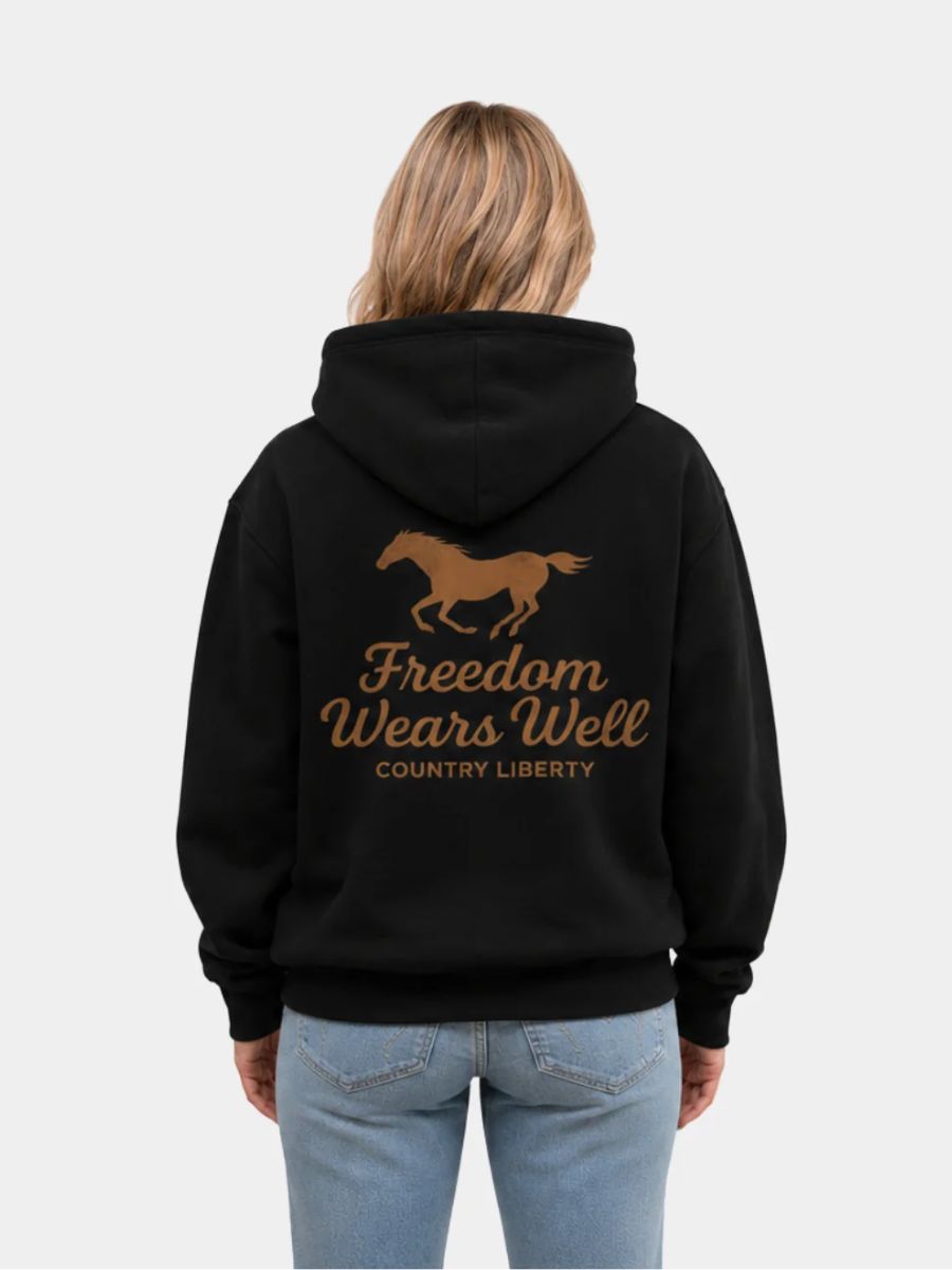 Country Liberty Mustang Freedom Wears Well Hoodie