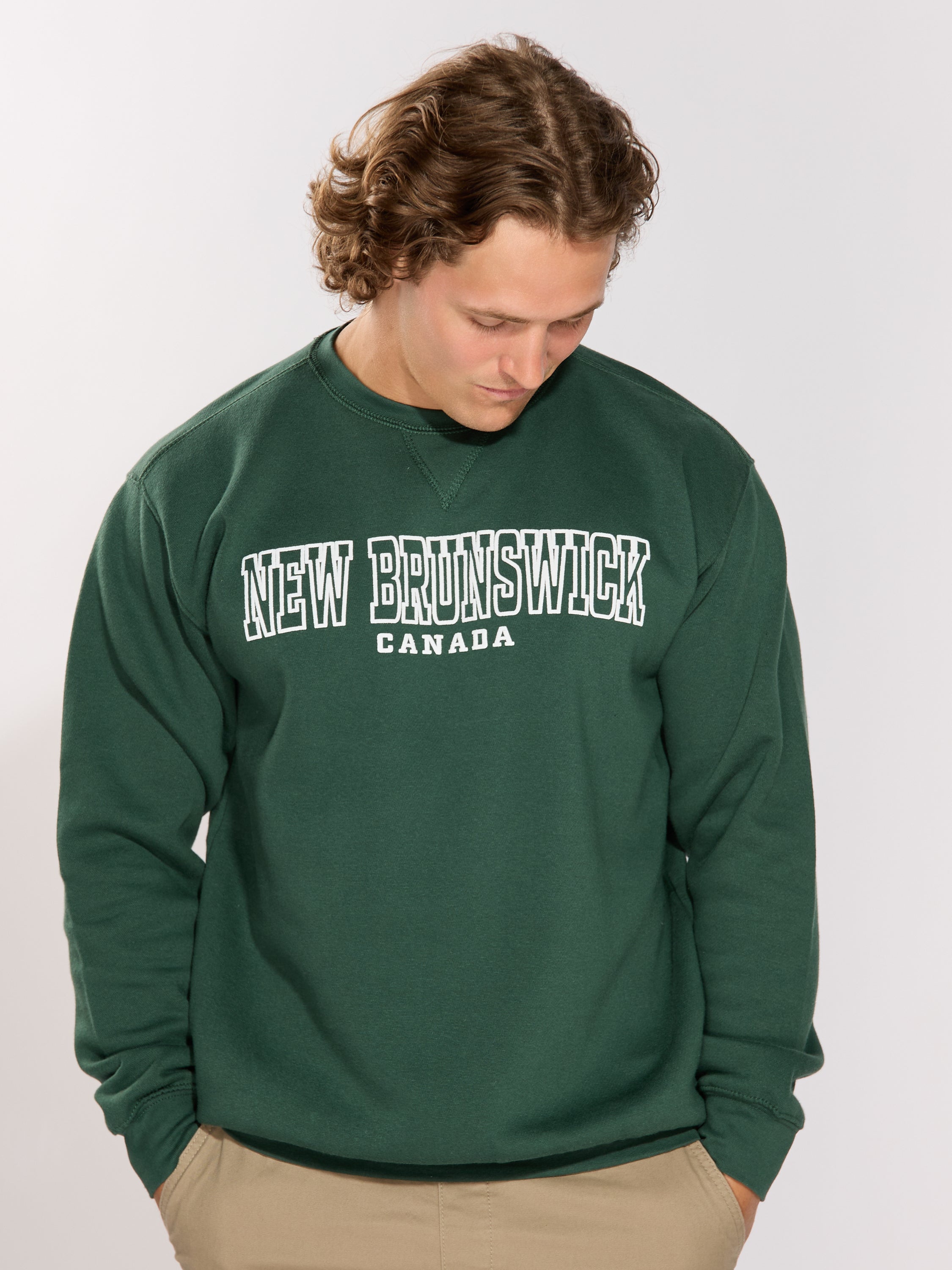 New Brunswick Stencil Puff Crew Sweatshirt