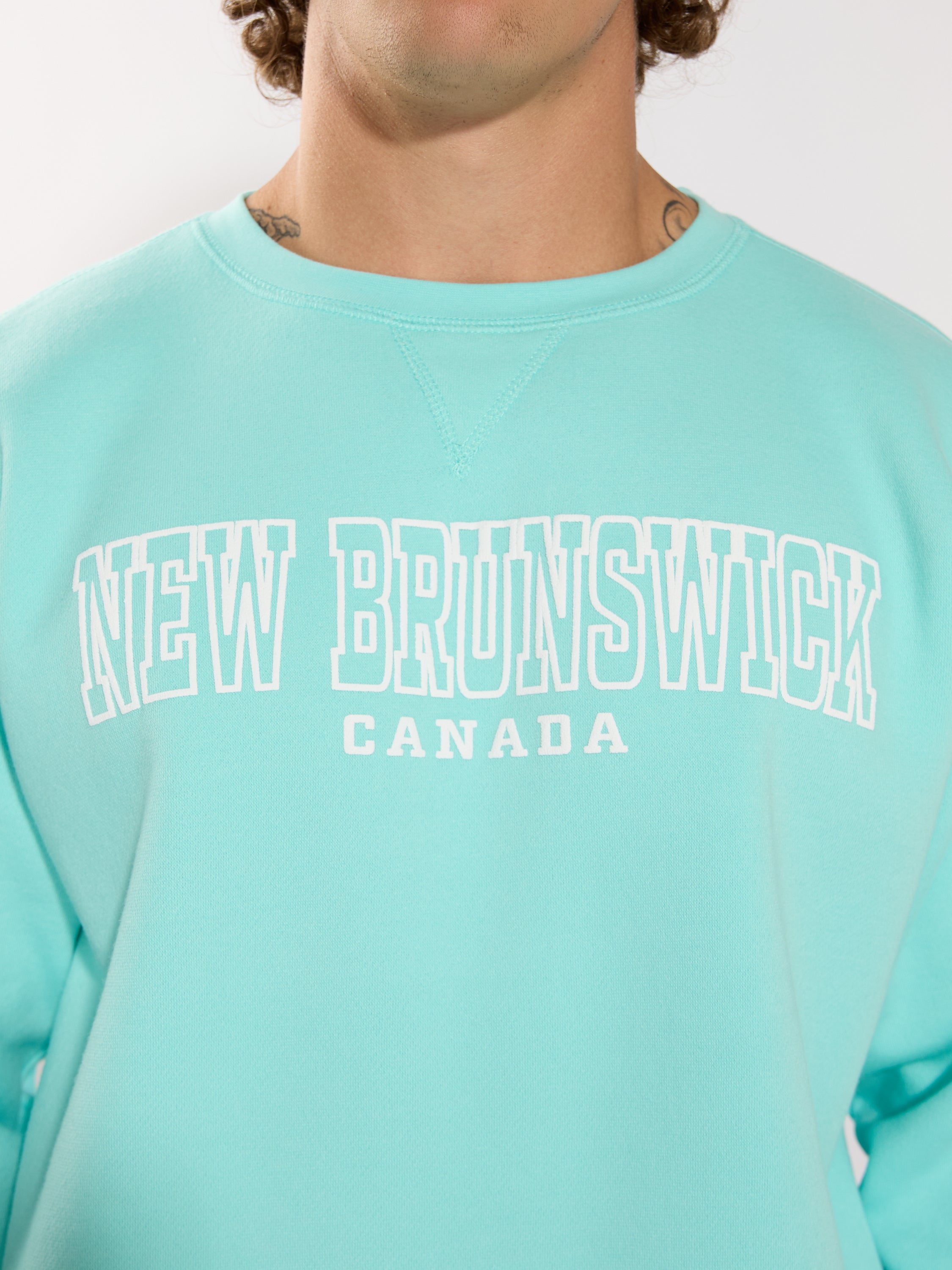 New Brunswick Stencil Puff Crew Sweatshirt