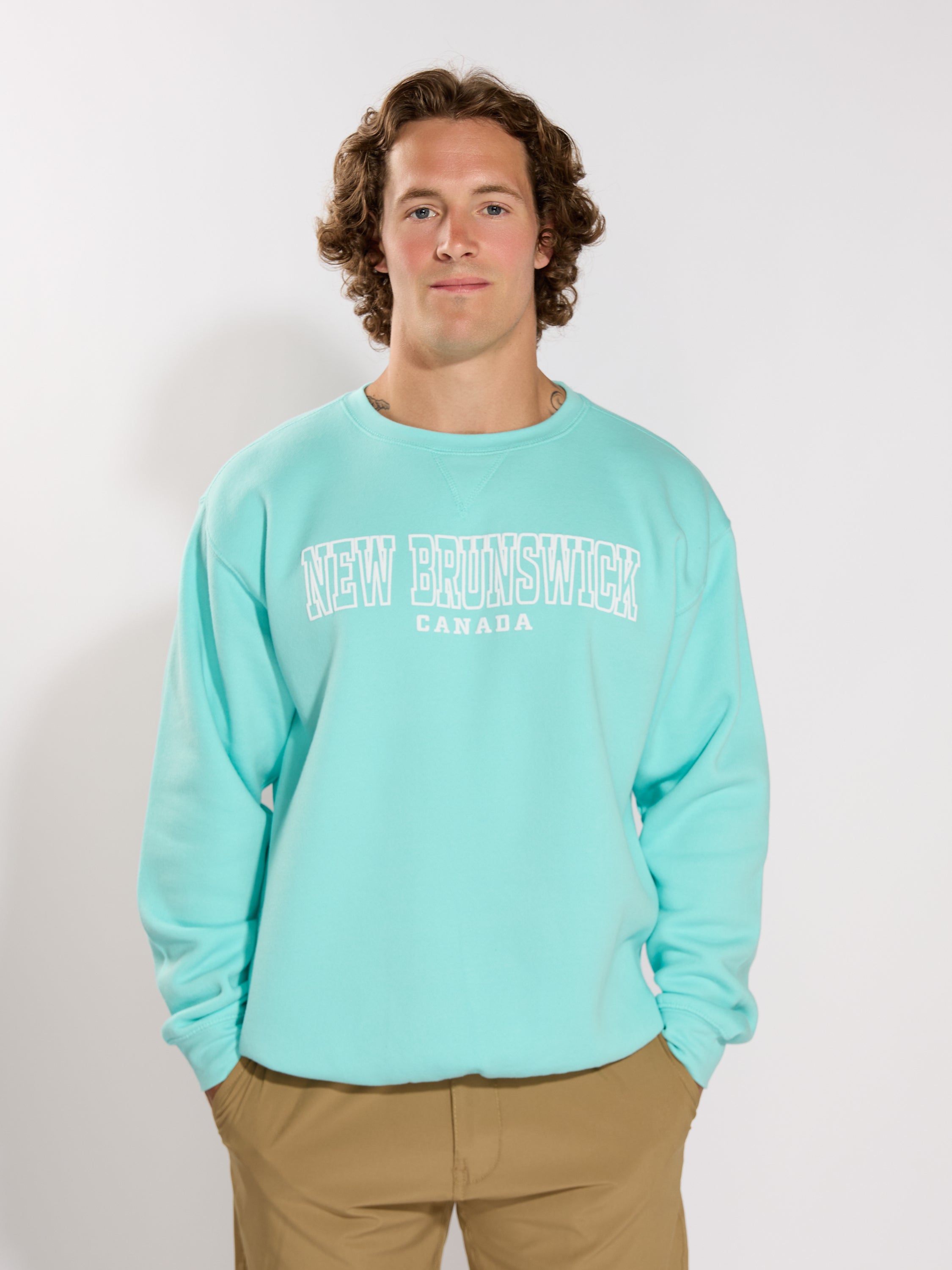New Brunswick Stencil Puff Crew Sweatshirt