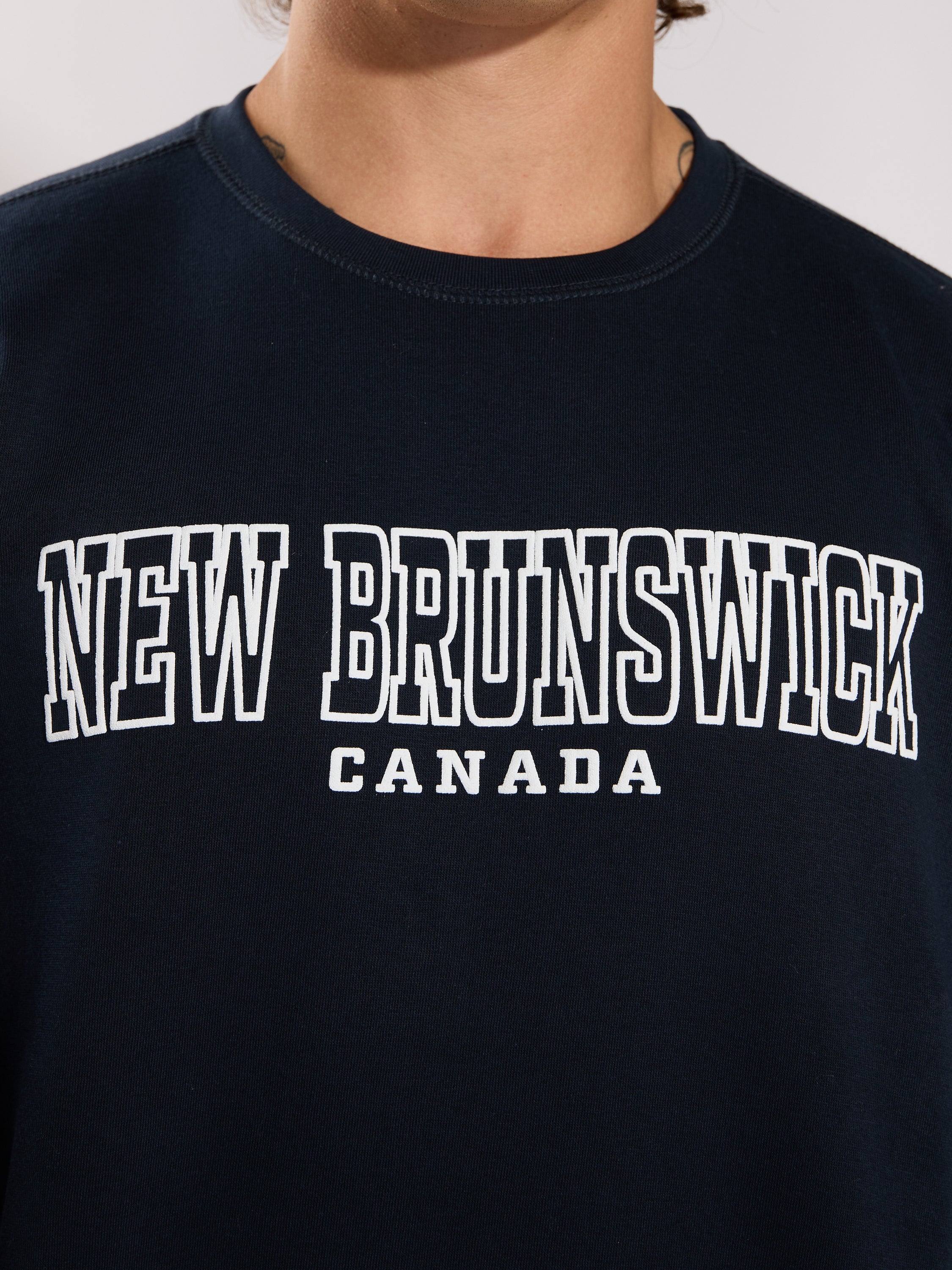 New Brunswick Stencil Puff Crew Sweatshirt