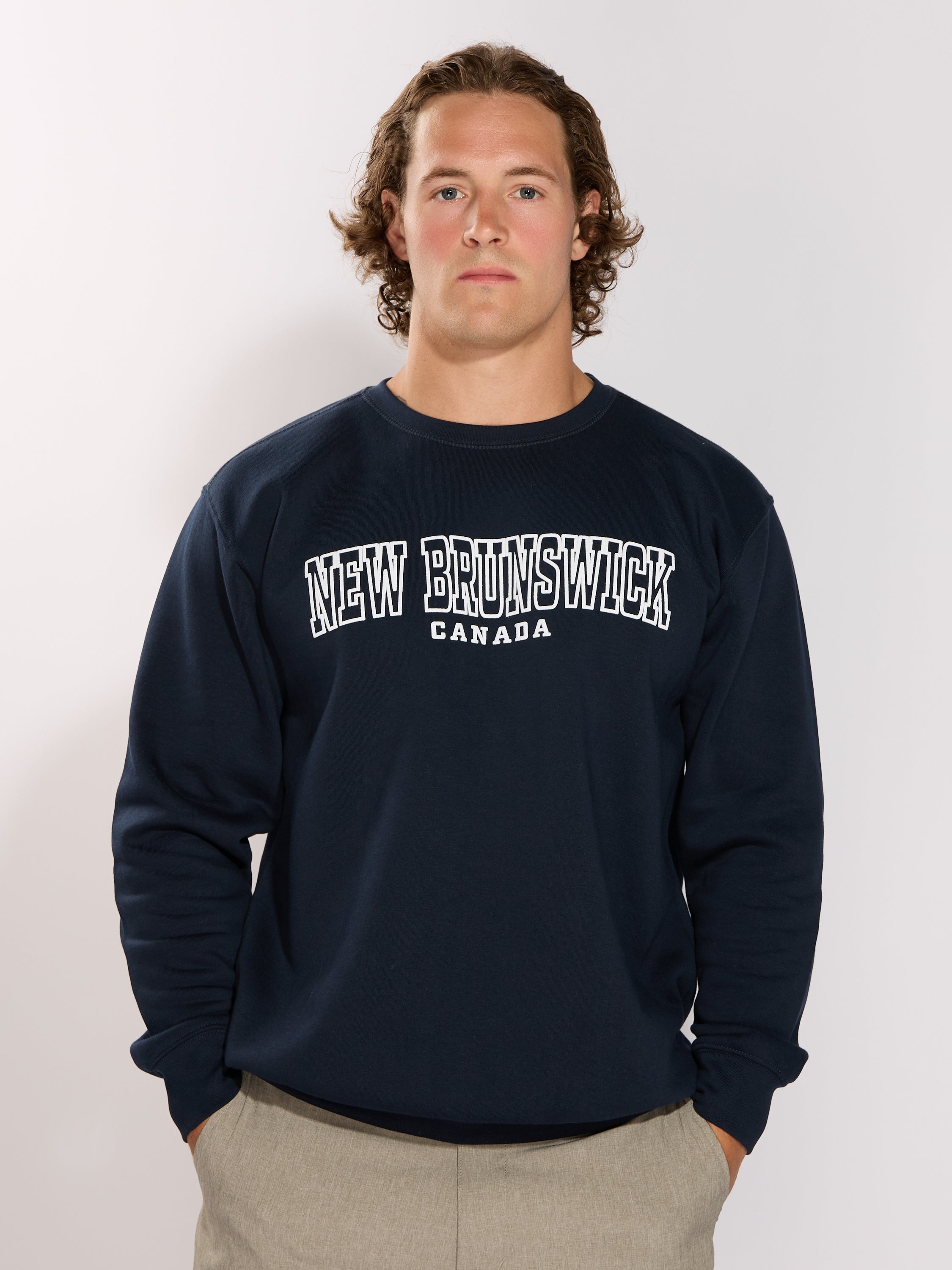 New Brunswick Stencil Puff Crew Sweatshirt
