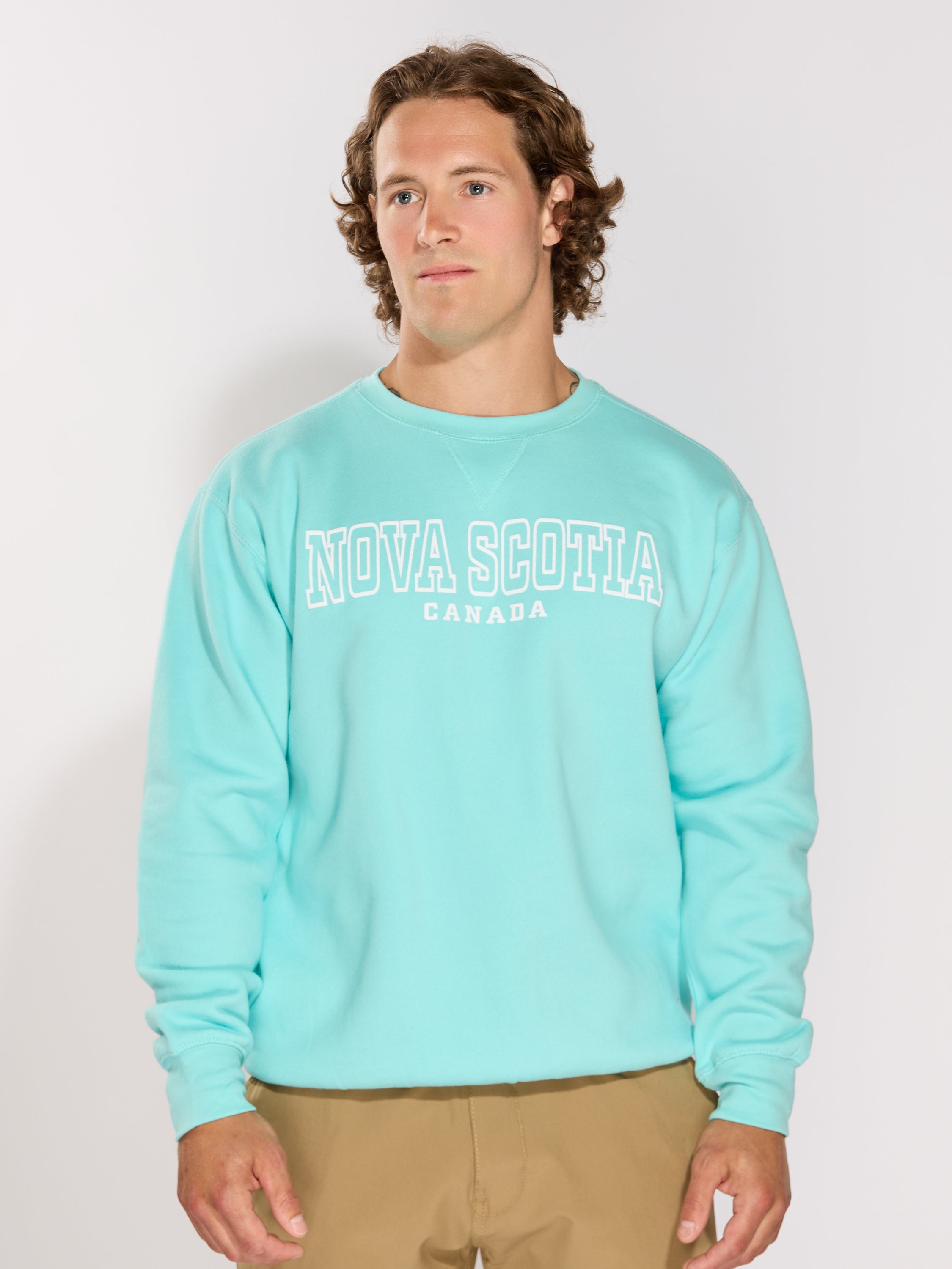 Nova Scotia Stencil Puff Crew Sweatshirt