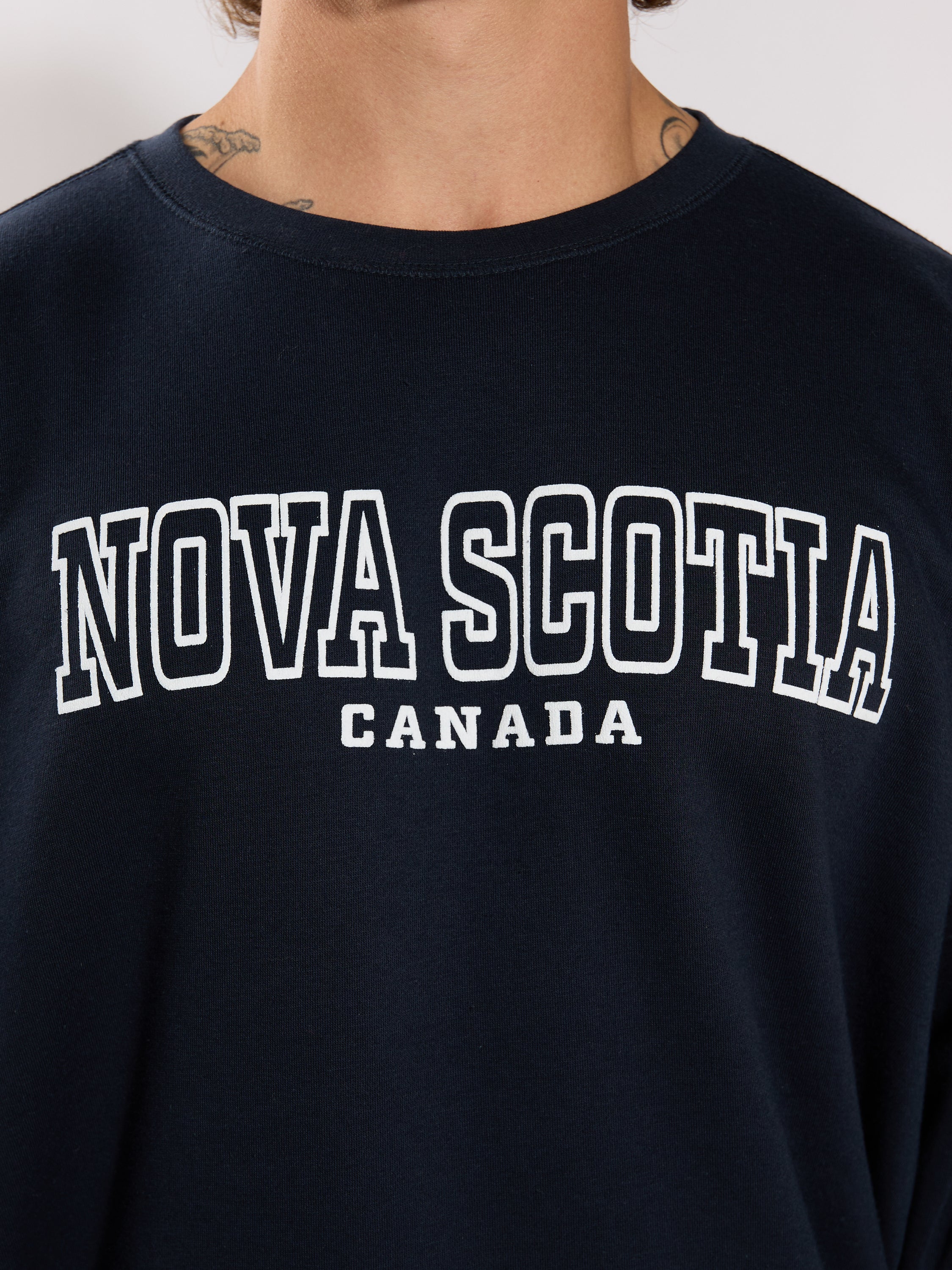 Nova Scotia Stencil Puff Crew Sweatshirt