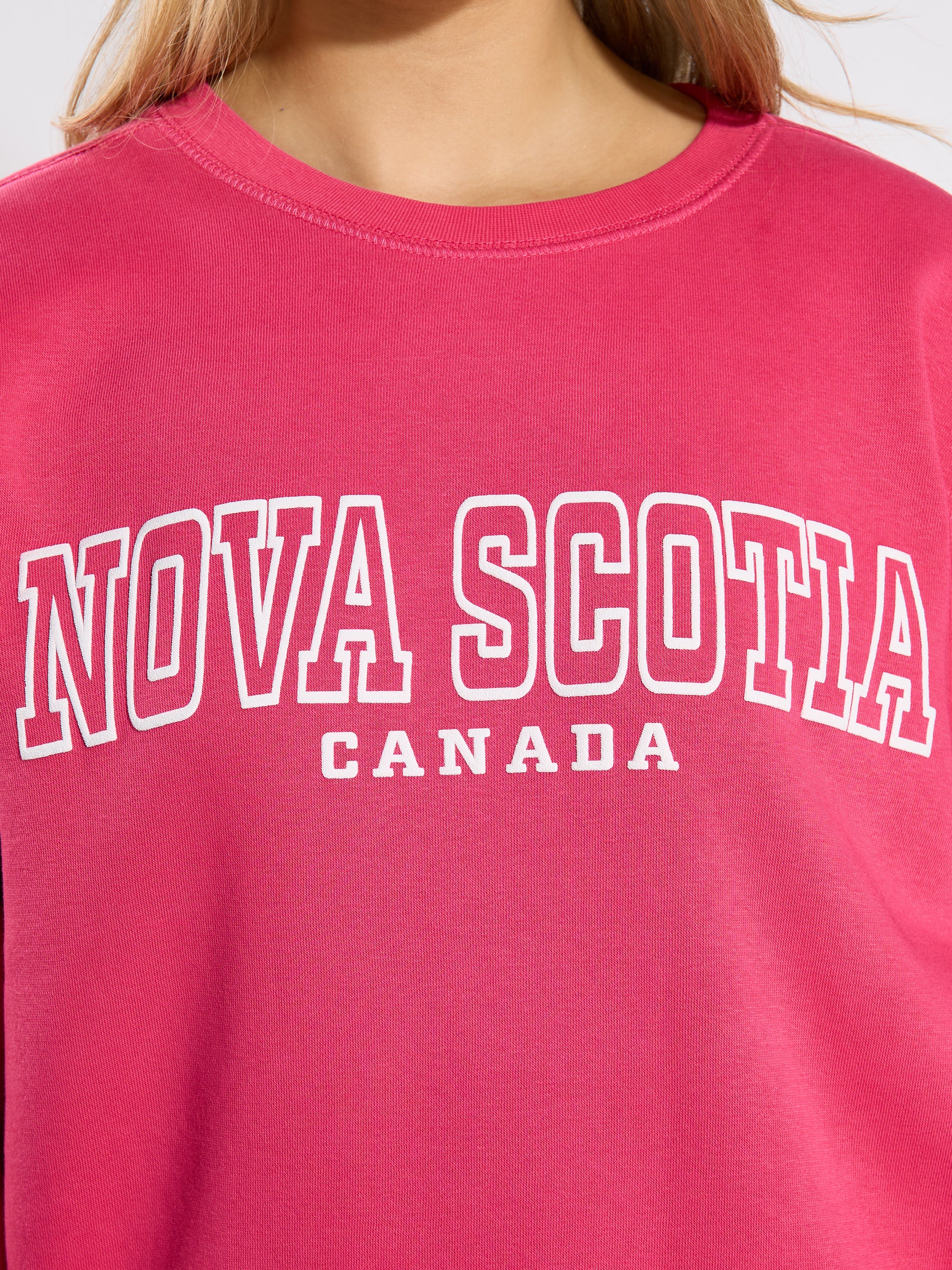 Nova Scotia Stencil Puff Crew Sweatshirt