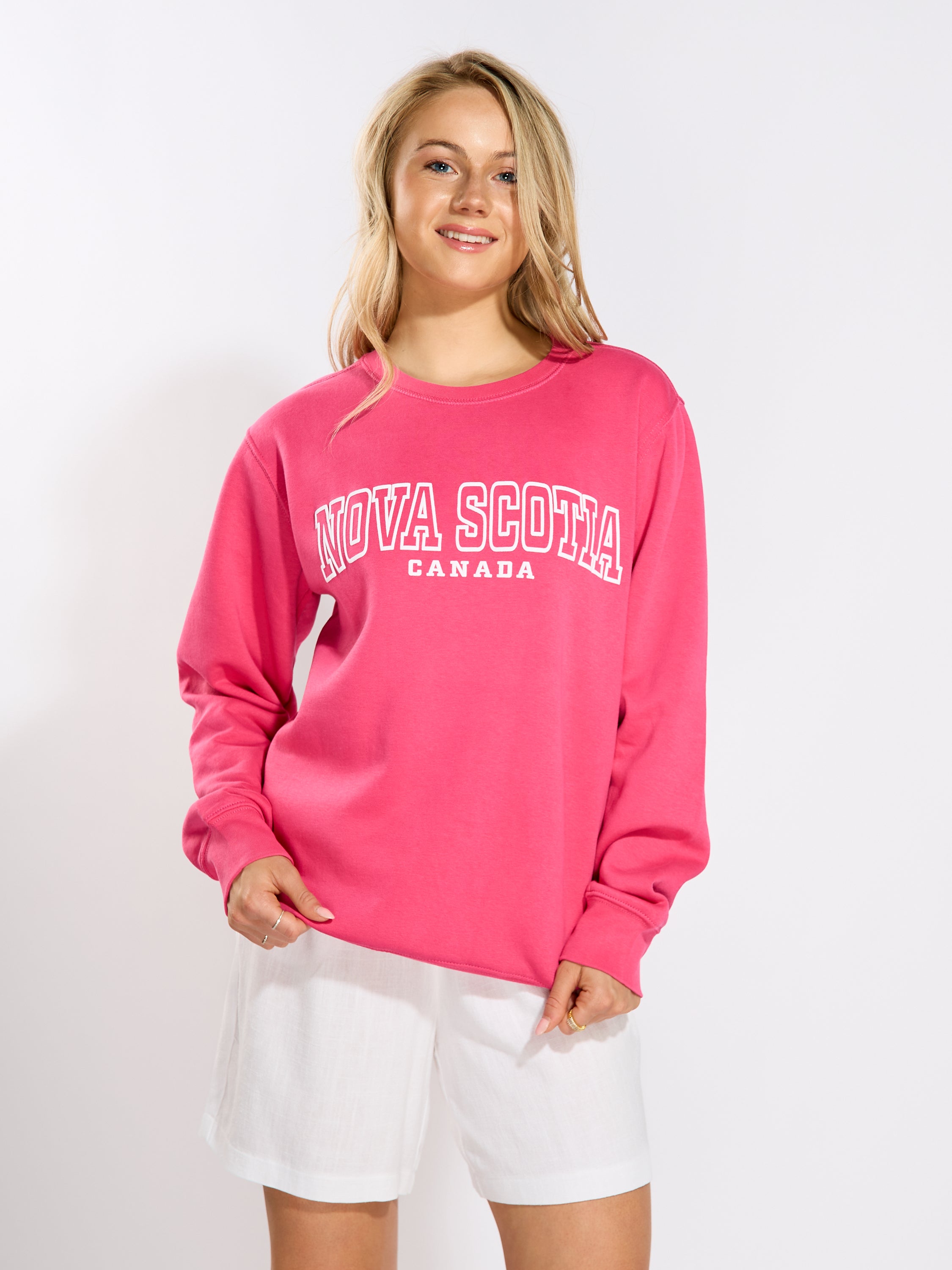Nova Scotia Stencil Puff Crew Sweatshirt