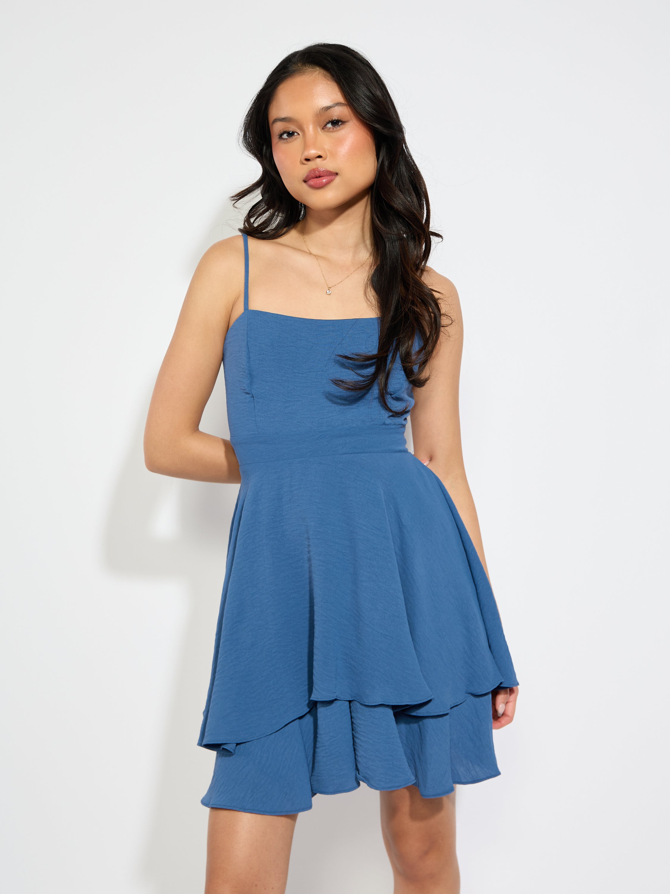 Debbie Double Layer Tie Back Dress