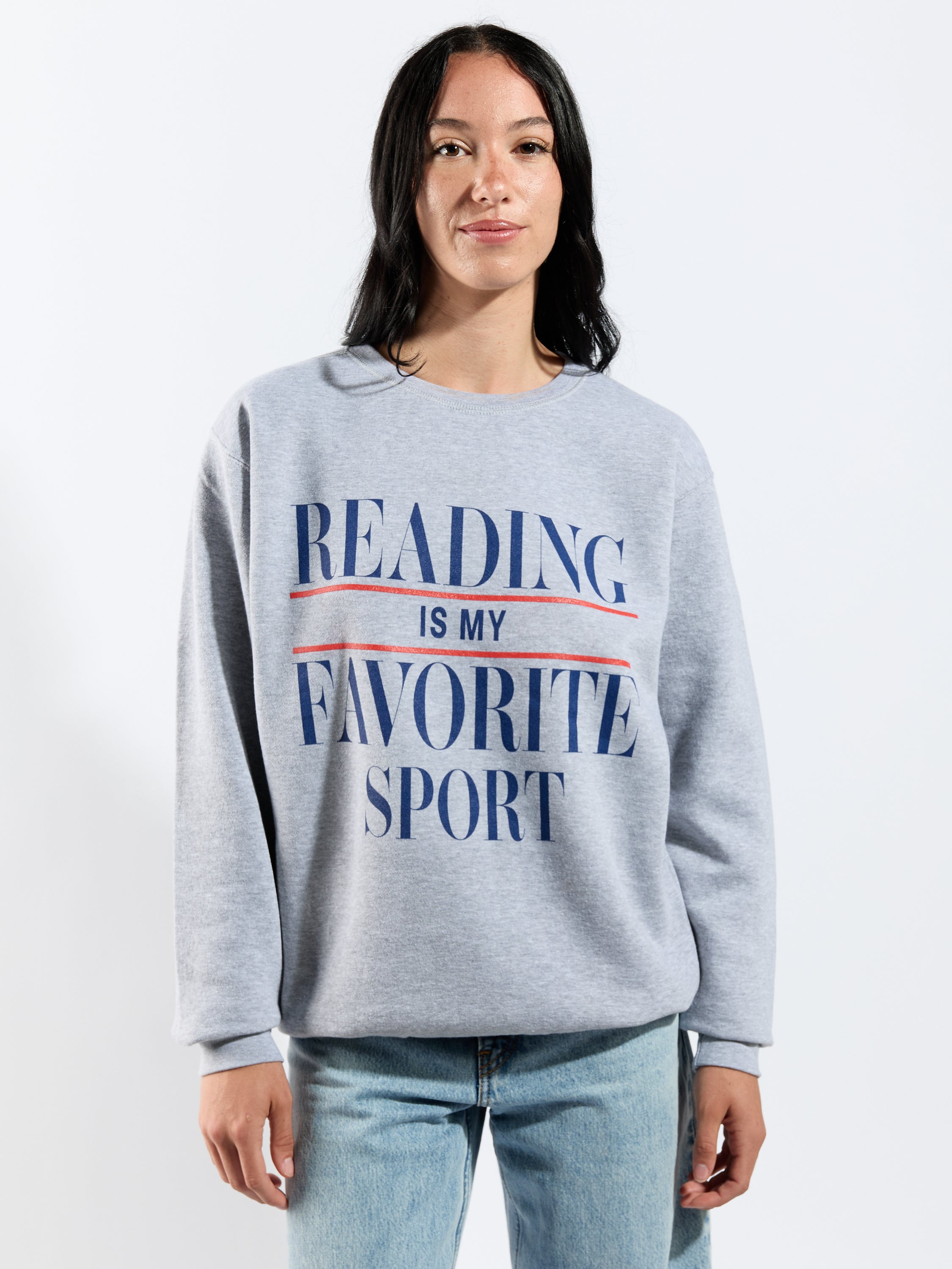 Reading Is My Favorite Sport Crew Sweatshirt