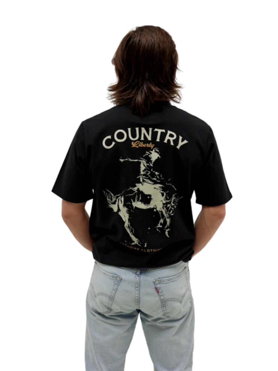 Country Liberty Saddle Bronco T-Shirt