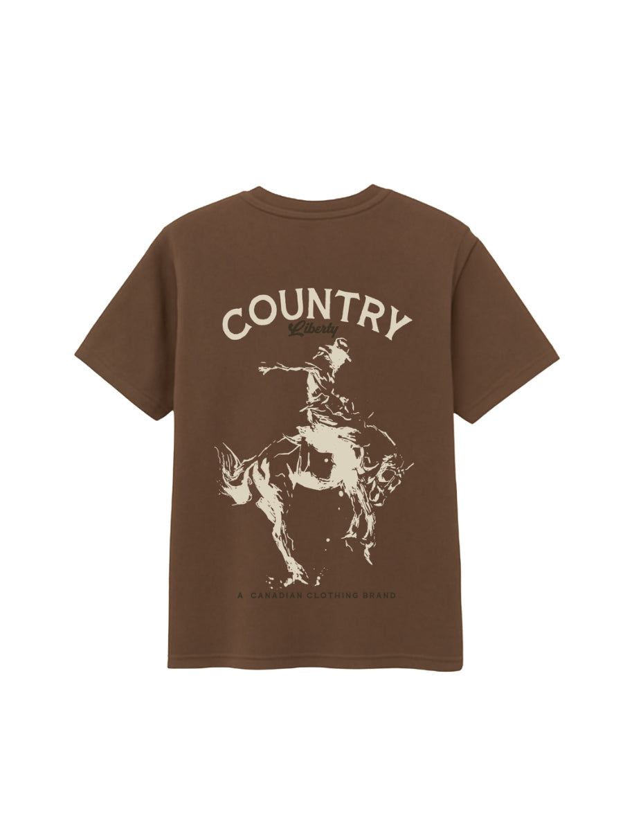 Country Liberty Saddle Bronco T-Shirt