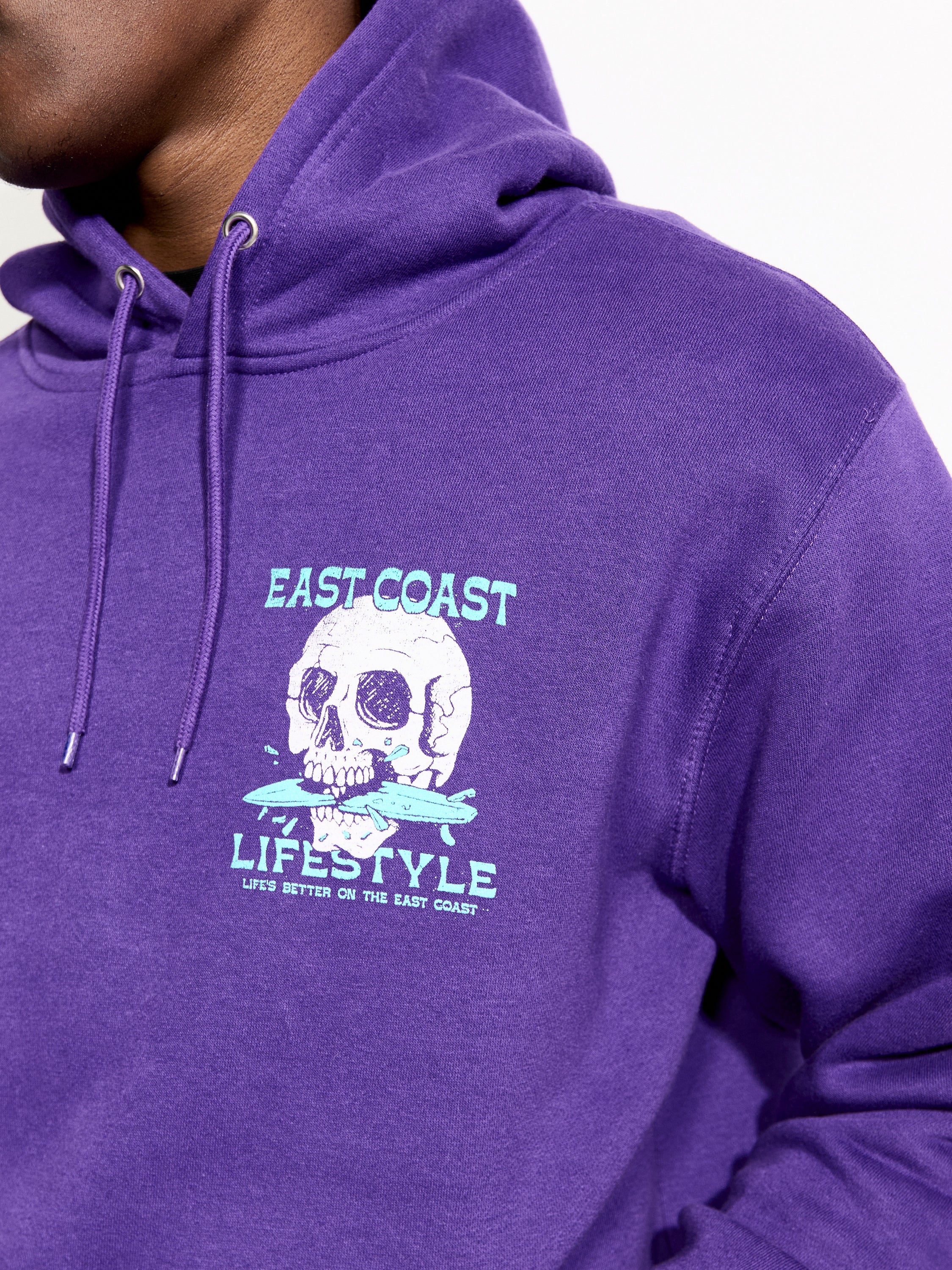 East Coast Lifestyle Surfboard Skeleton Hoodie