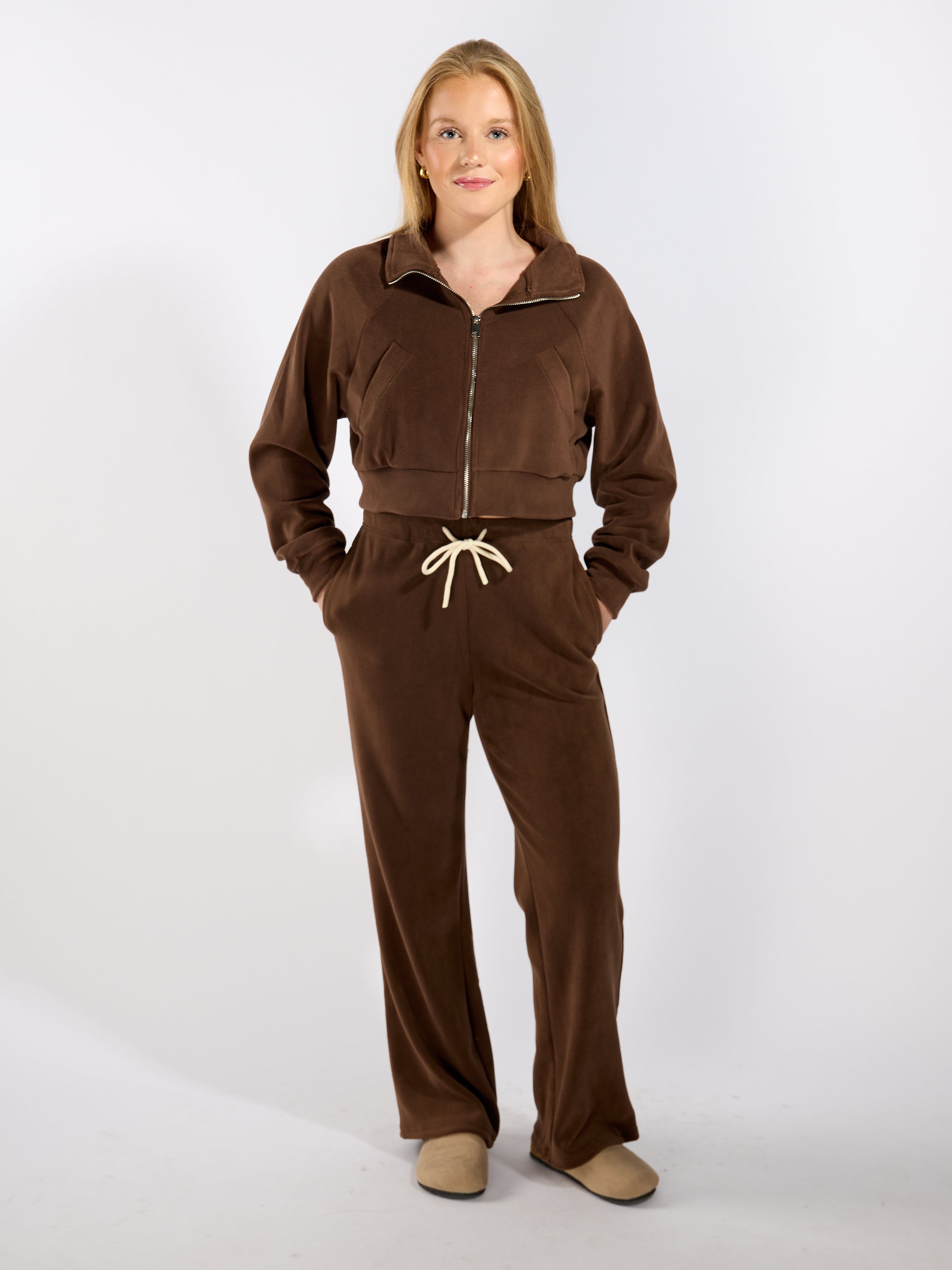 Skylar Cozy Soft Fleece High Neck Zip Jacket