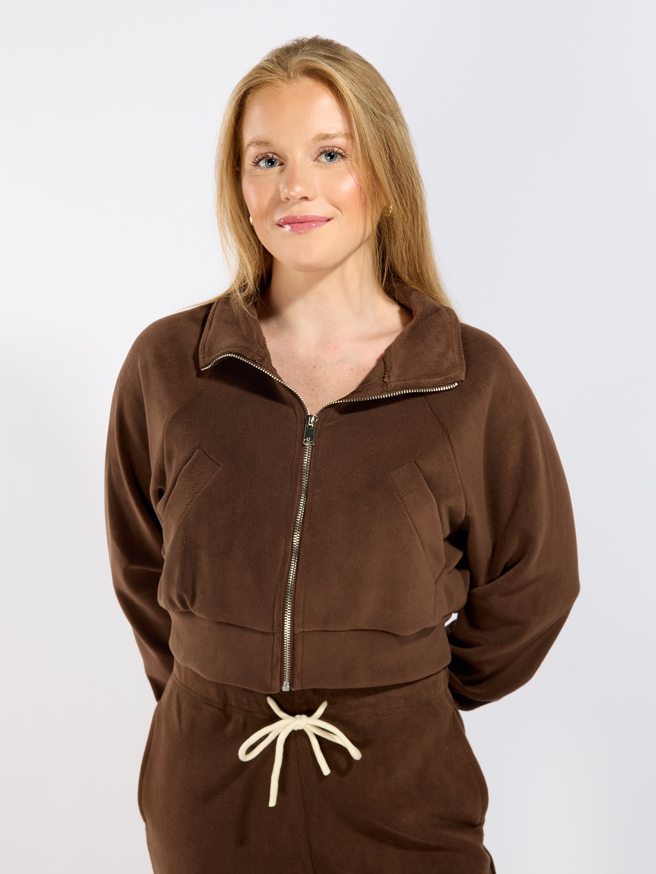 Skylar Cozy Soft Fleece High Neck Zip Jacket