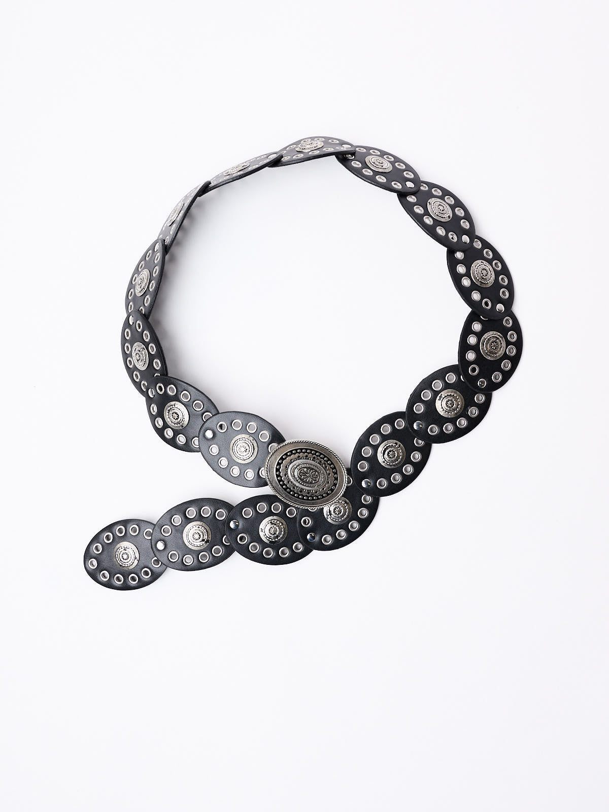 Dakota Oval Disc Leather Belt