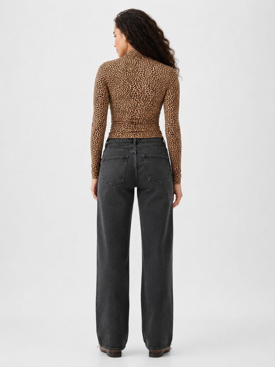 Lyon Leopard Ruched Top