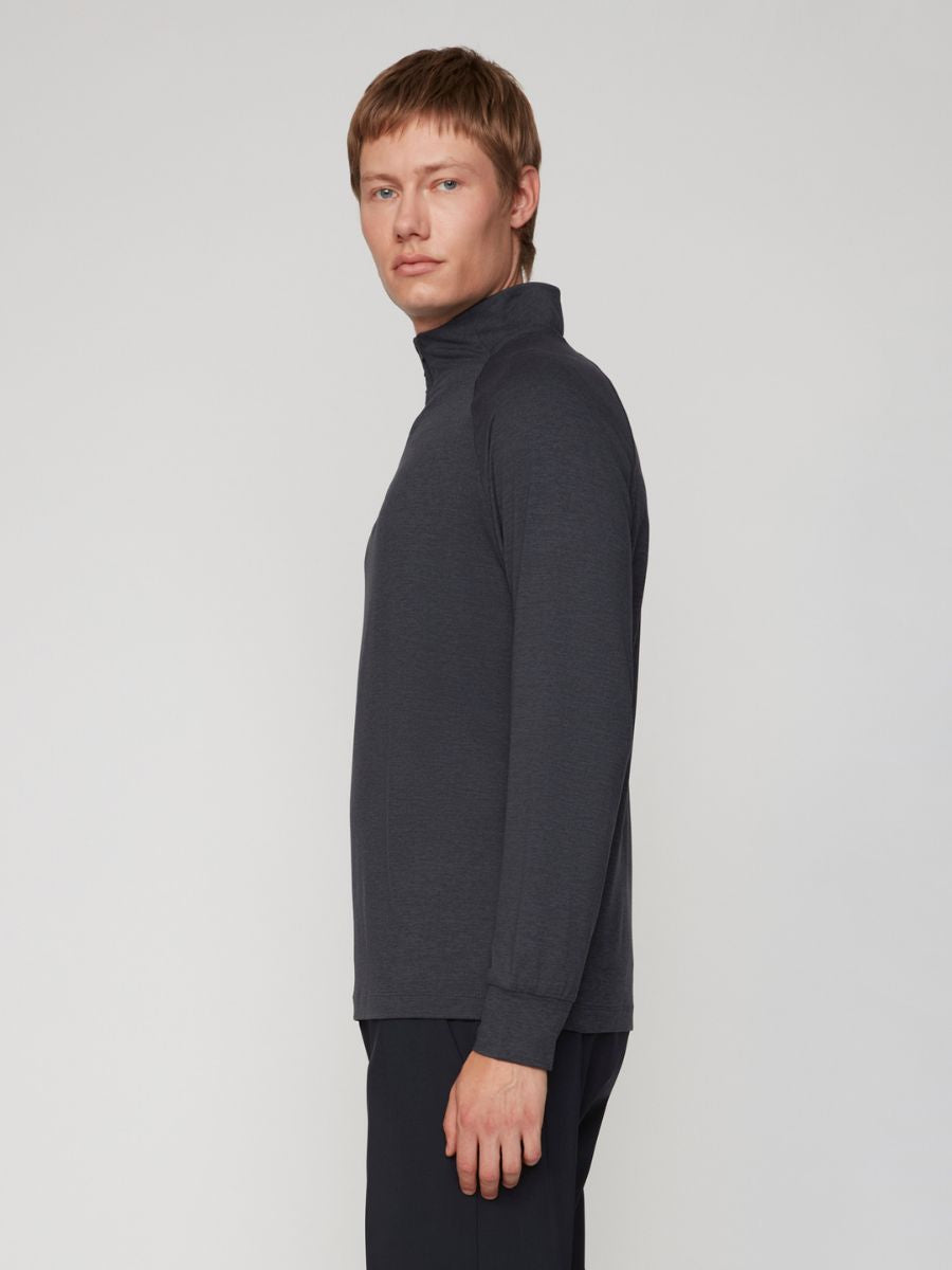 Projek Raw 1/4 Zip Mock Neck Space Dye Sweatshirt