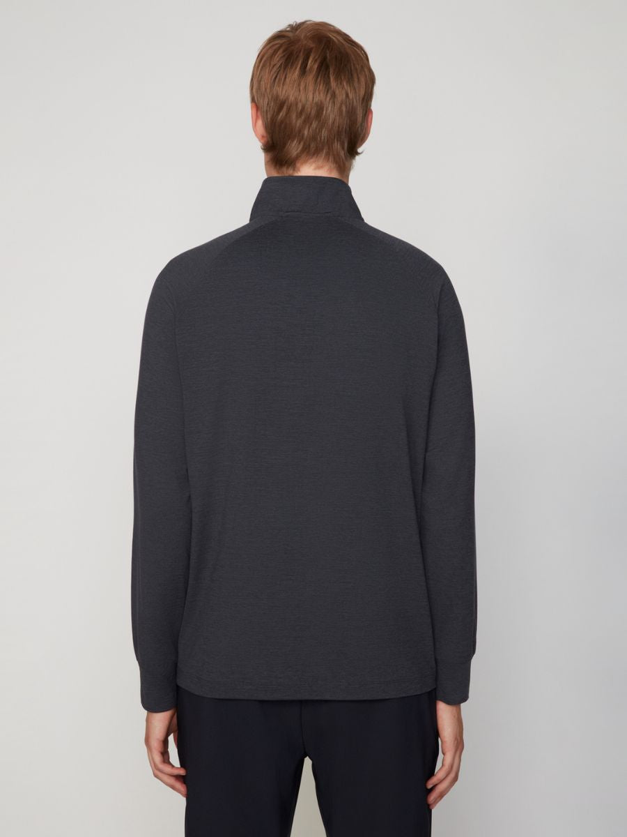 Projek Raw 1/4 Zip Mock Neck Space Dye Sweatshirt
