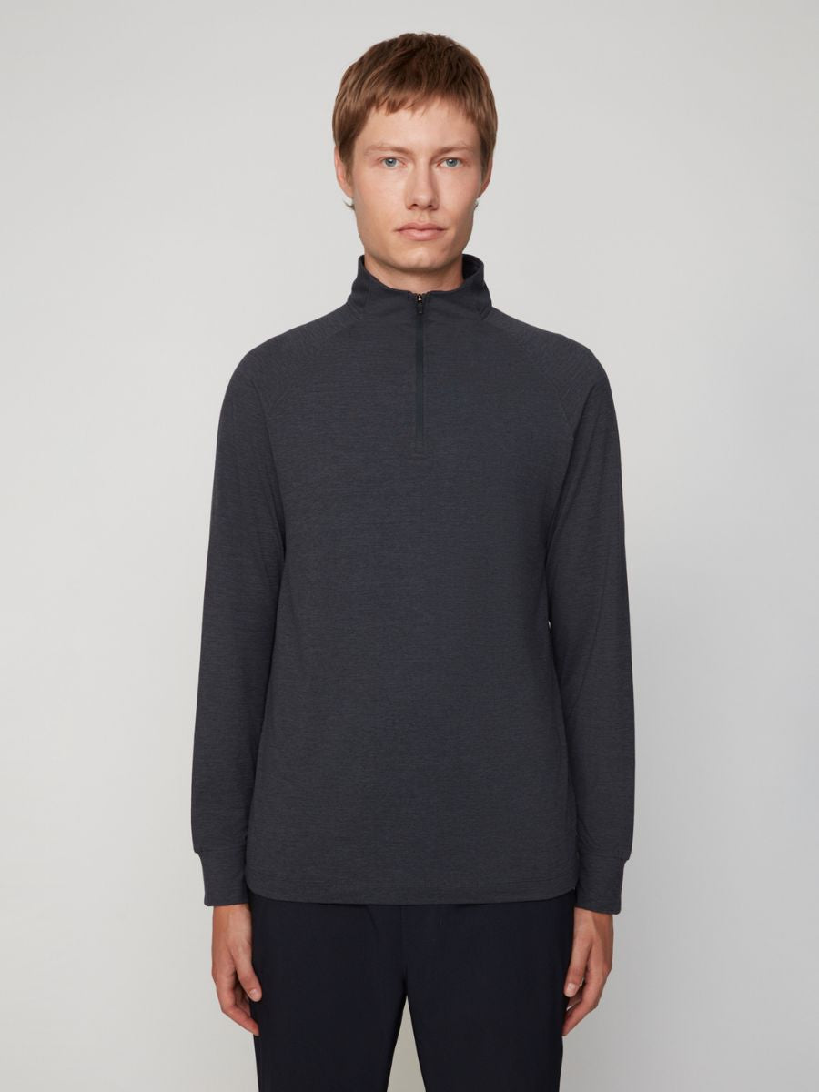 Projek Raw 1/4 Zip Mock Neck Space Dye Sweatshirt