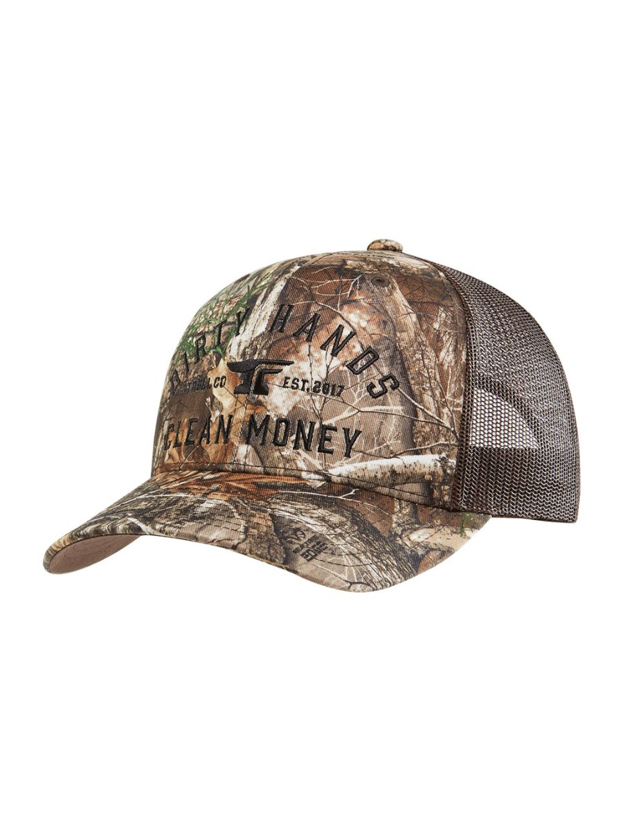 Troll Co. Dirty Hands Clean Money RealTree Curved Brim Hat