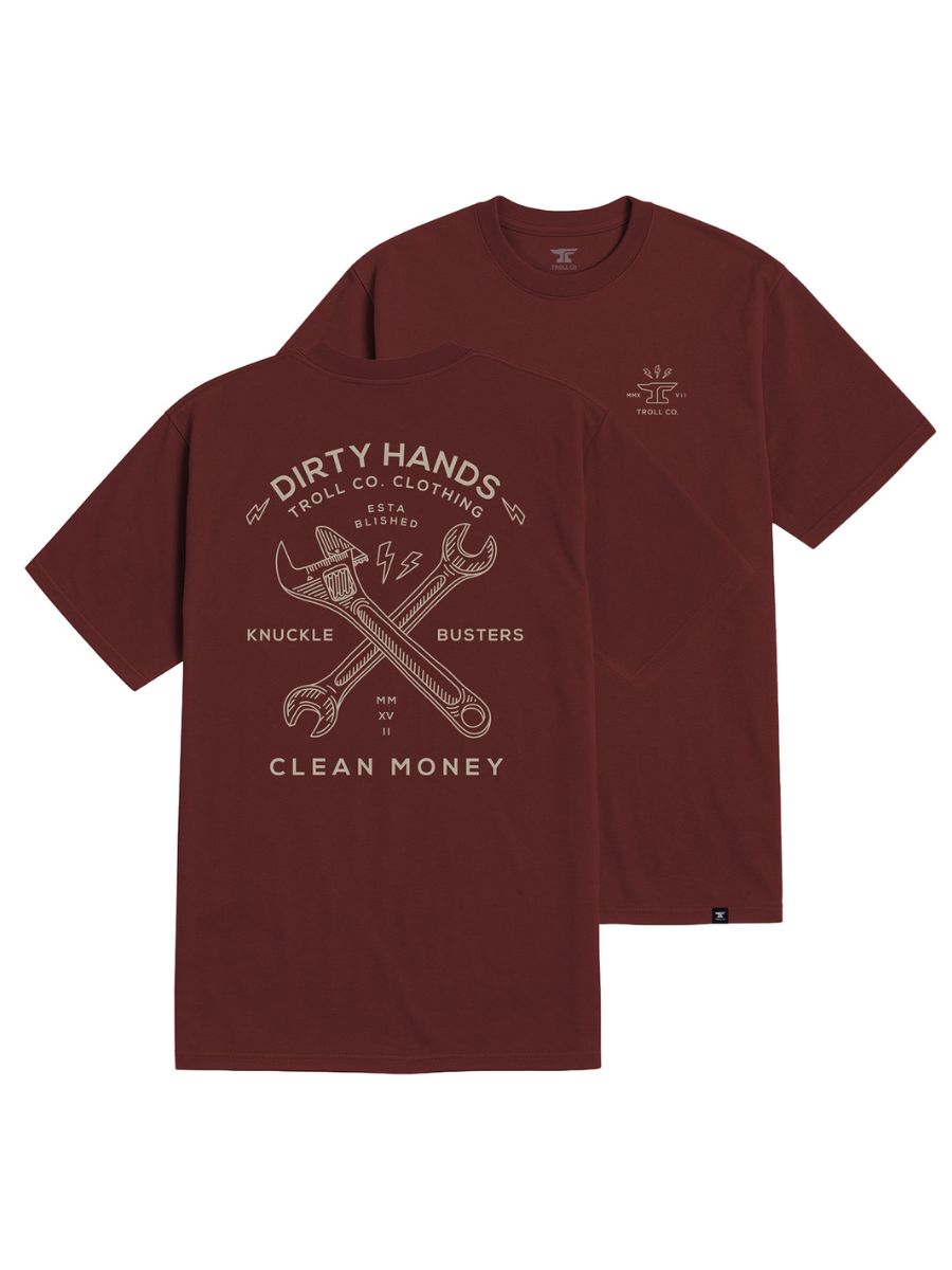 Troll Co. Burgundy Twisting Wrenches Tee