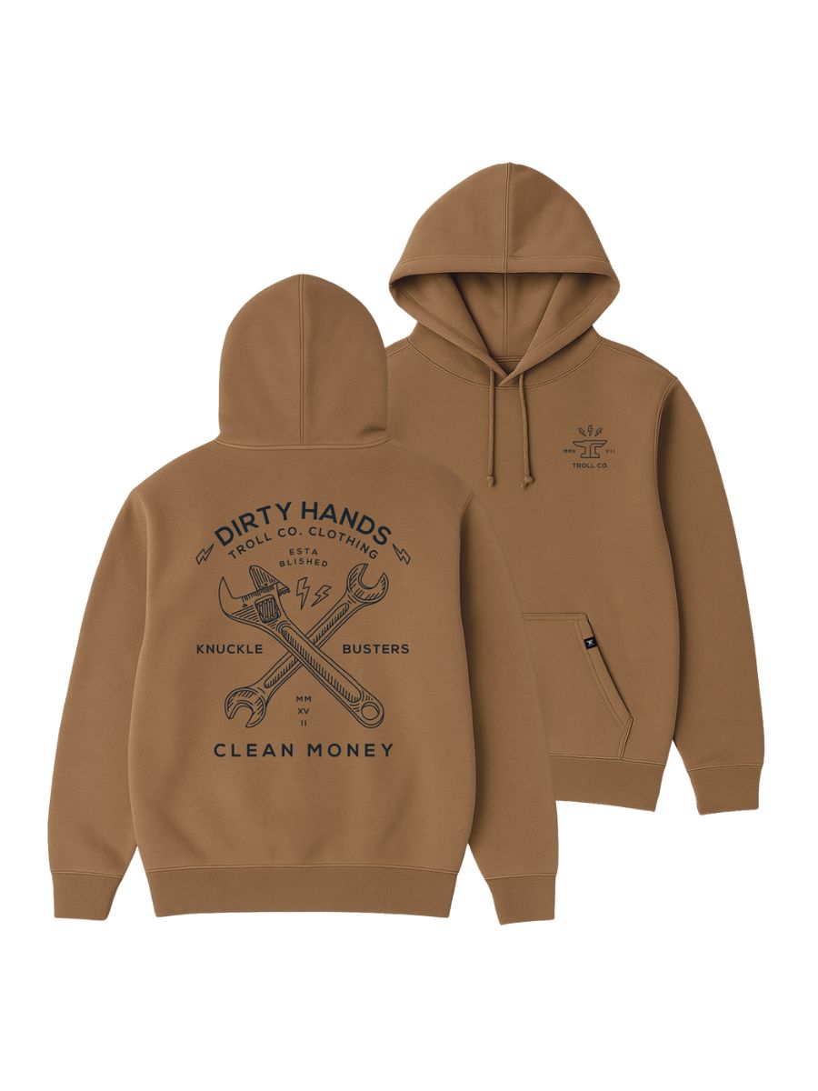 Troll Co. Sand Brown Twisting Wrenches Hoodie