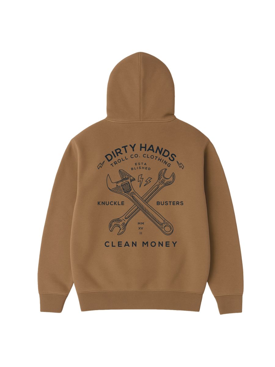 Troll Co. Sand Brown Twisting Wrenches Hoodie