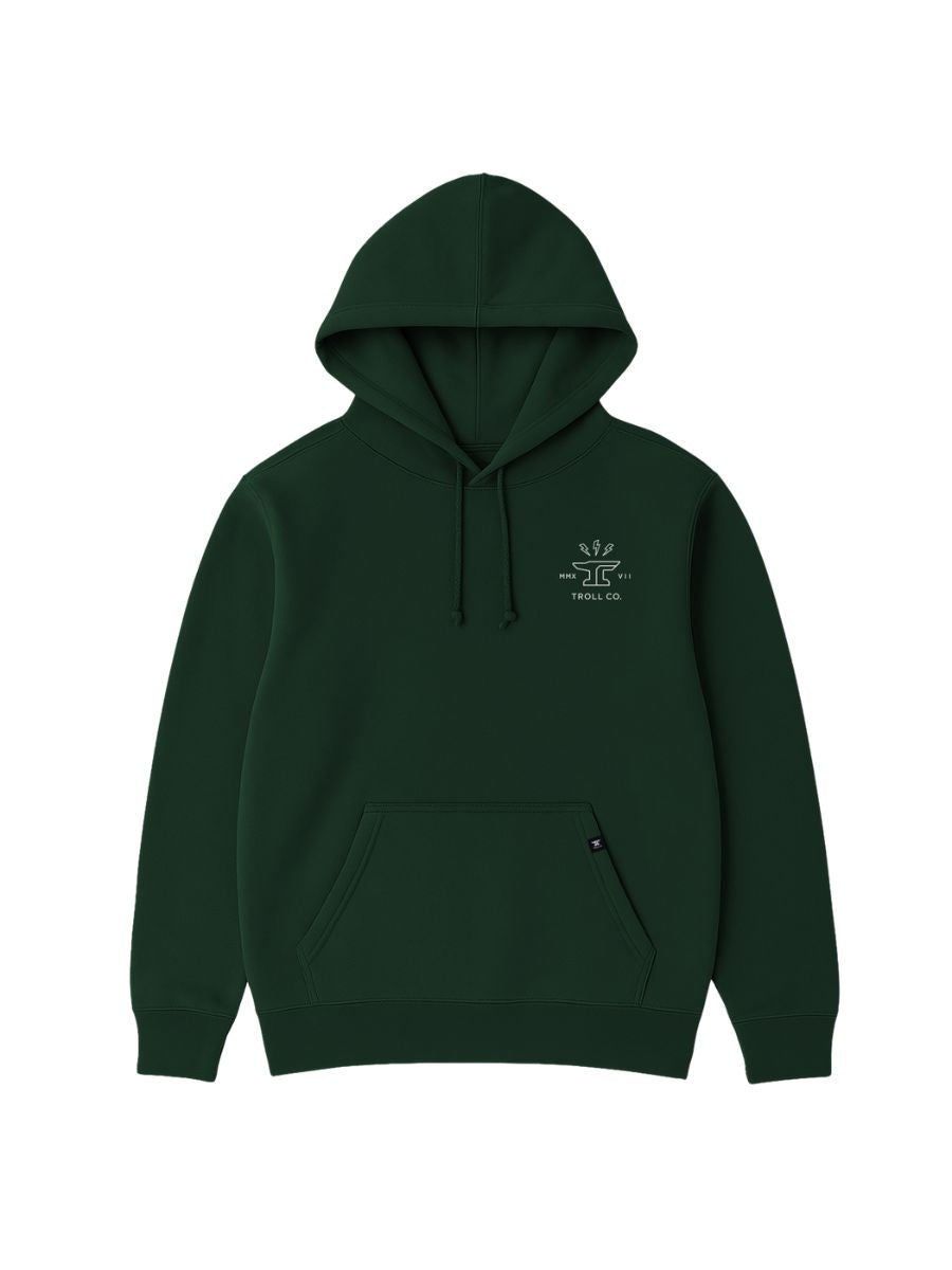 Troll Co. Forest Green Twisting Wrenches Hoodie
