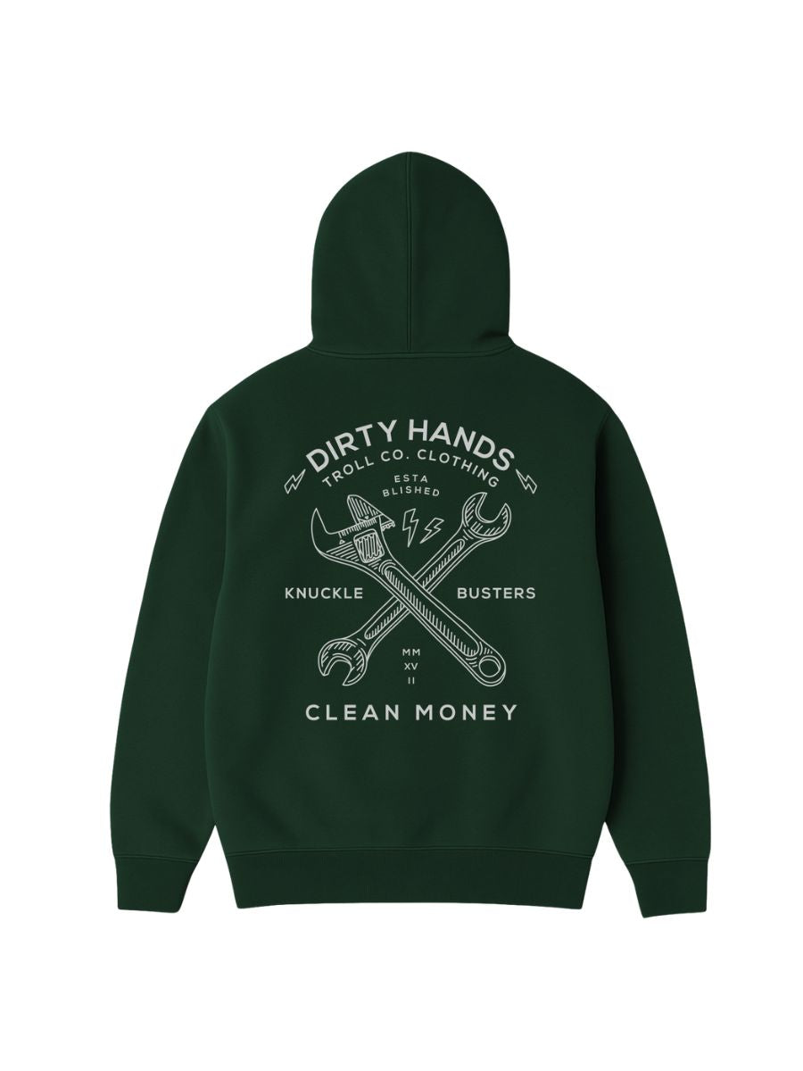 Troll Co. Forest Green Twisting Wrenches Hoodie