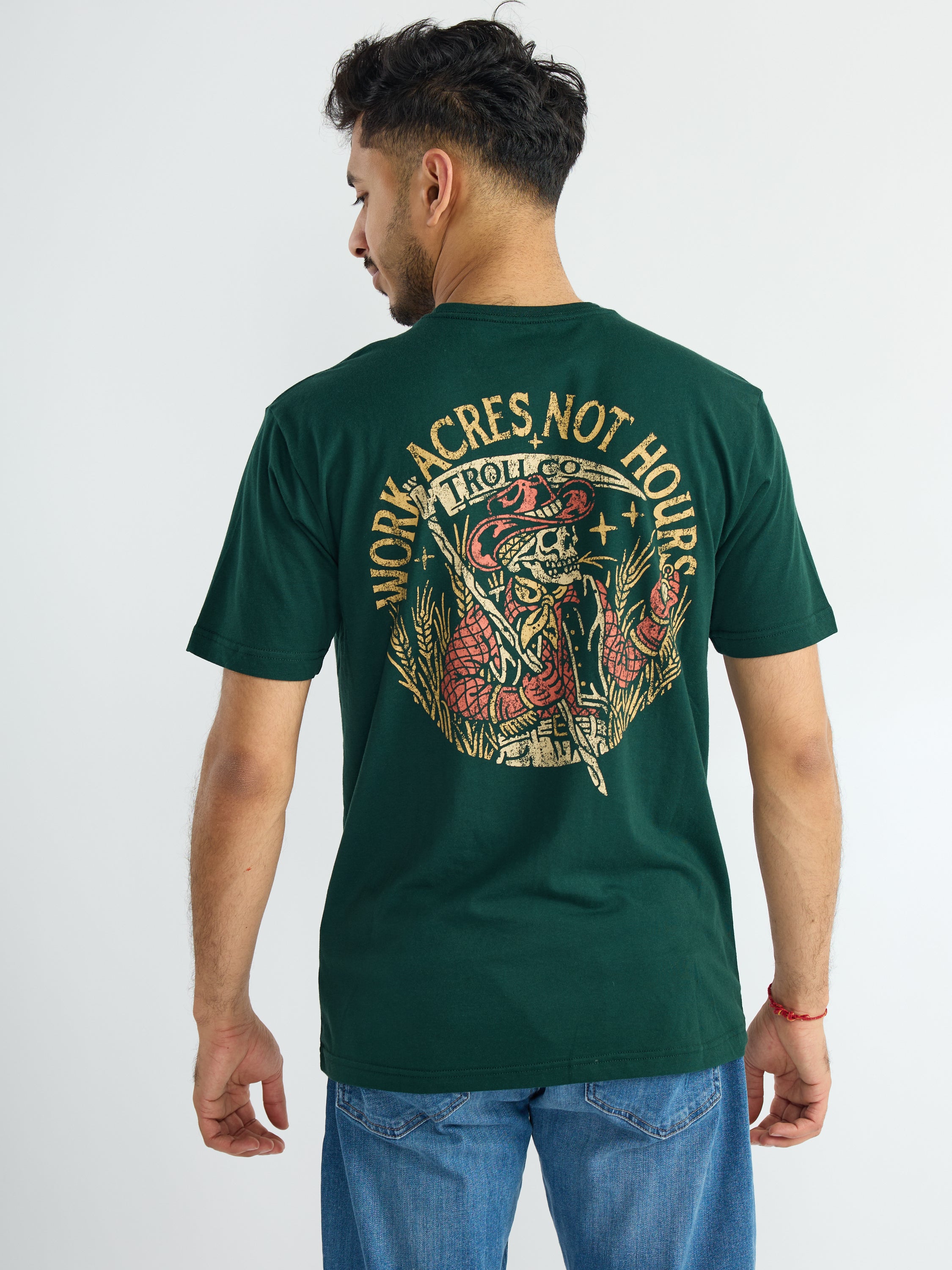 Troll Co. Forest Green Work Acres Tee