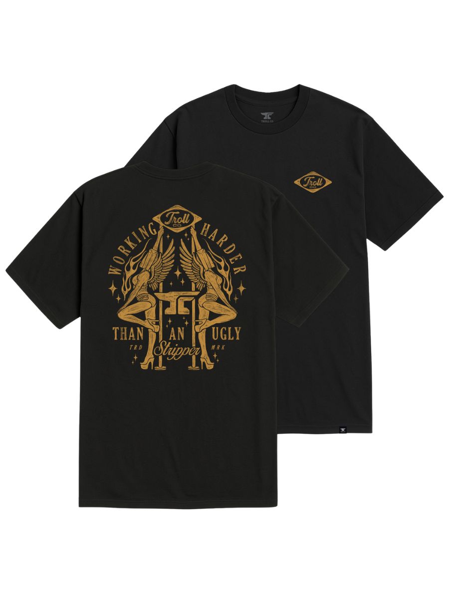 Troll Co. WHUS Twin Graphic Black Tee