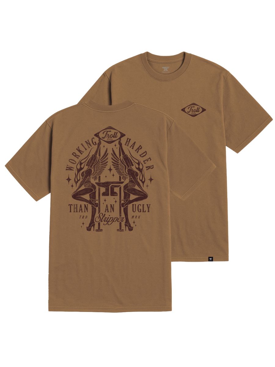 Troll Co. WHUS Twin Graphic Sand Brown  Tee