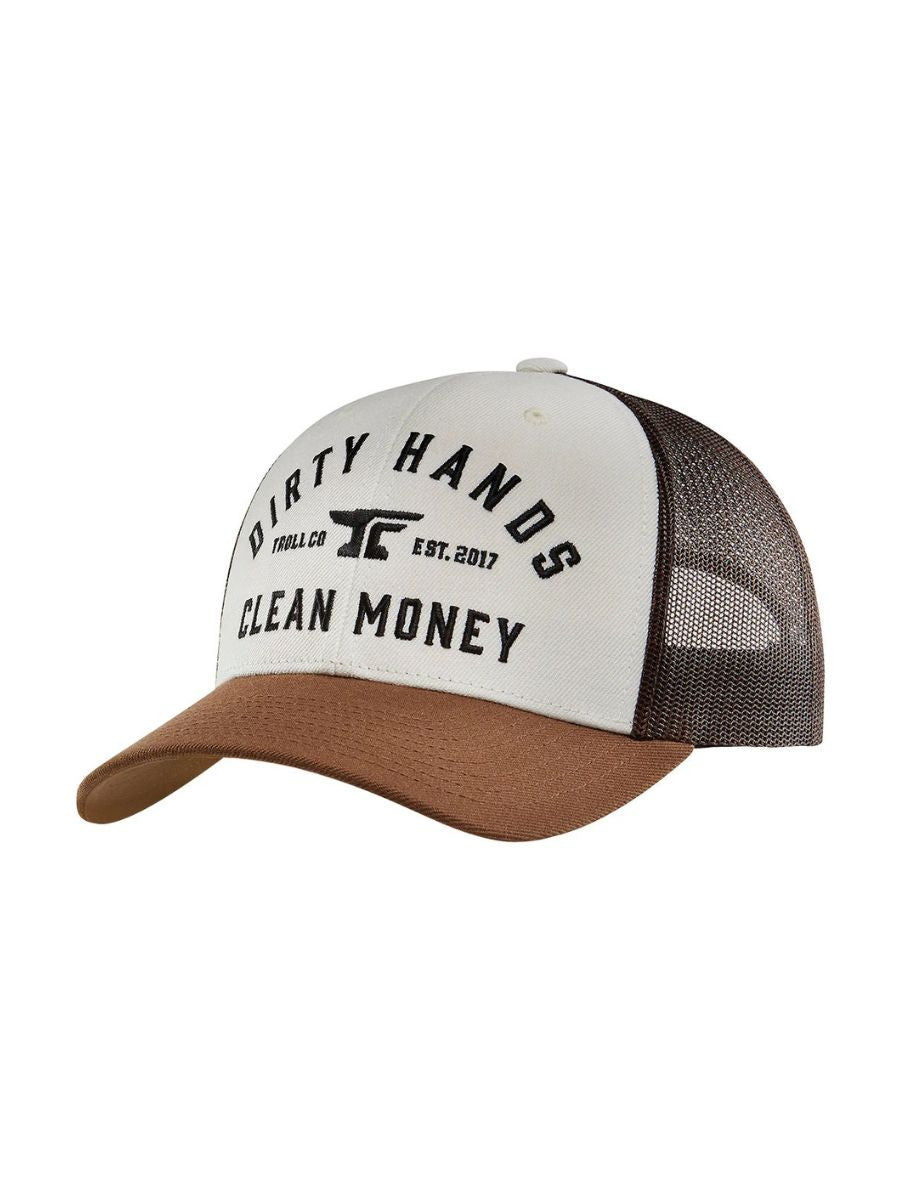 Troll Co. Dirty Hands Clean Money Brown Curved Bill Hat