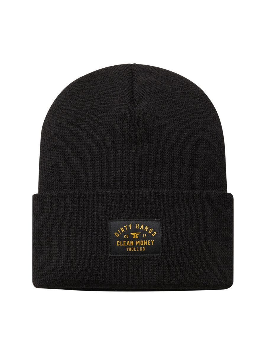 Troll Co. Dirty Hands Clean Money Woven Label Beanie