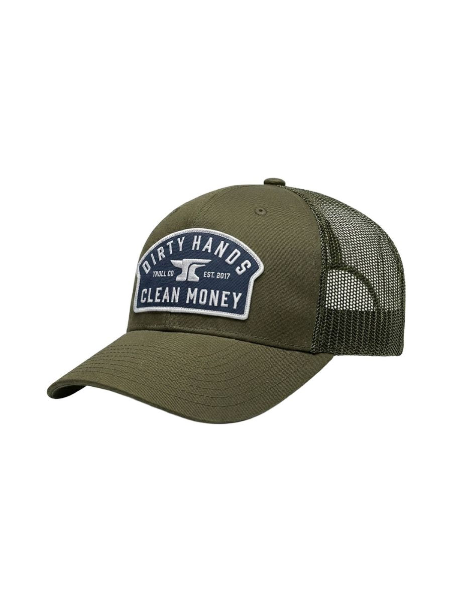 Troll Co. Dirty Hands Clean Money Military Patch Hat