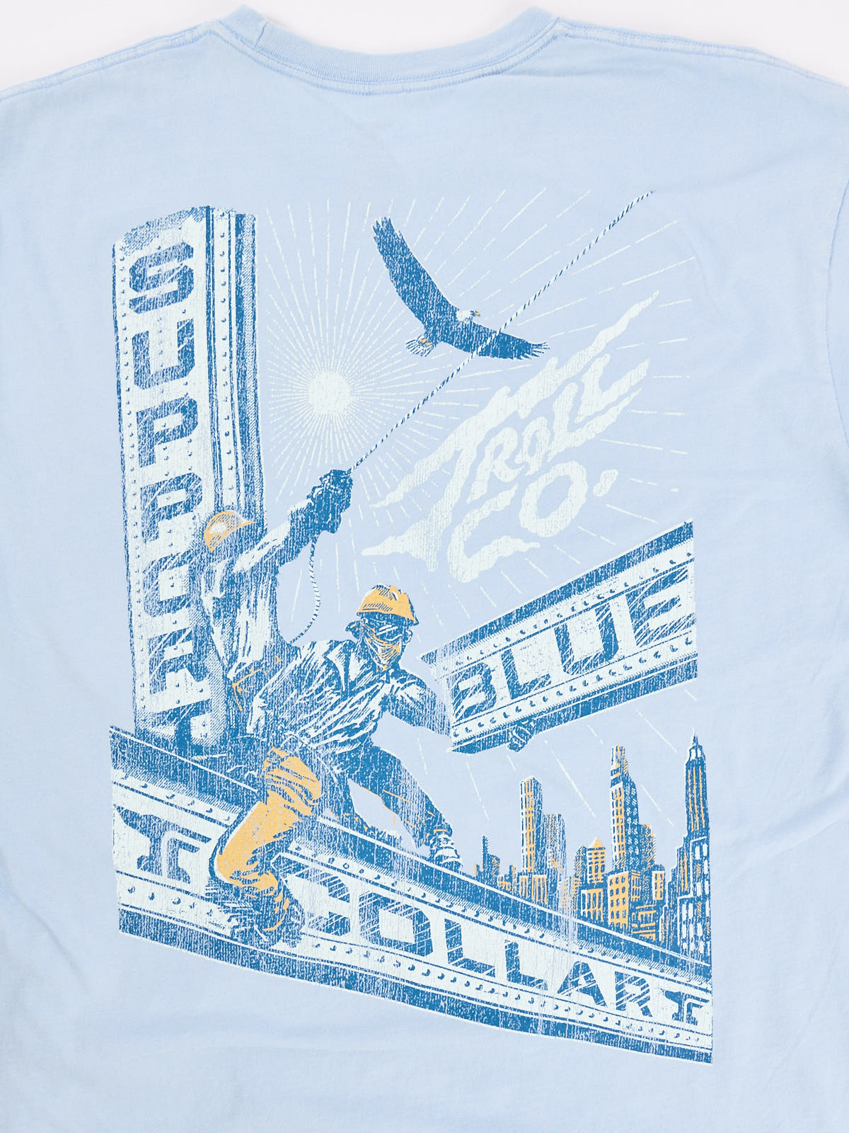Troll Co. Support Blue Collar Skyline Tee