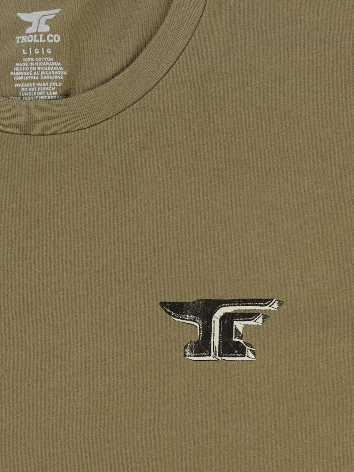 Troll Co. Support Blue Collar Skyline Olive Tee