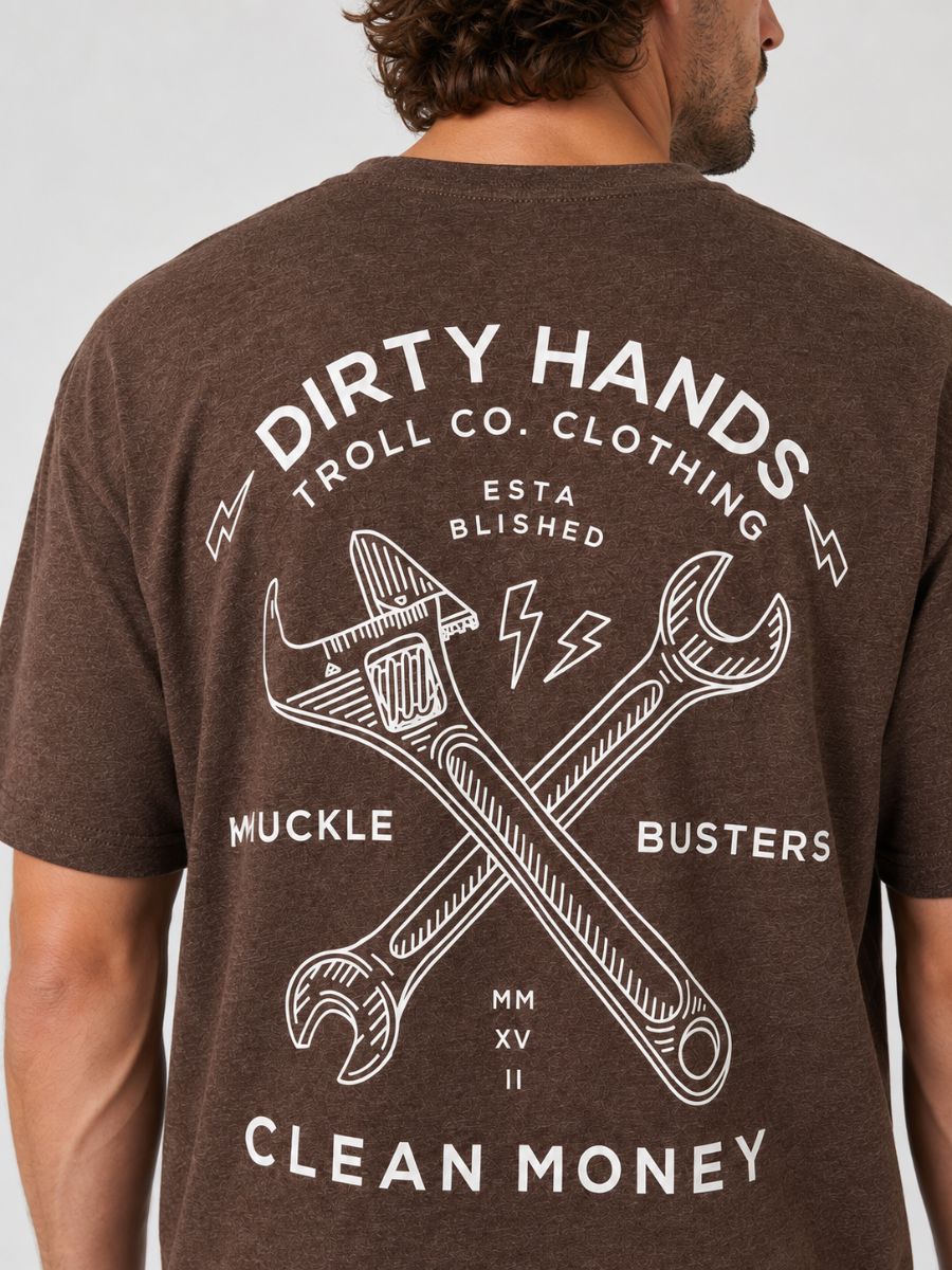 Troll Co. Twisting Wrenches Brown Tee