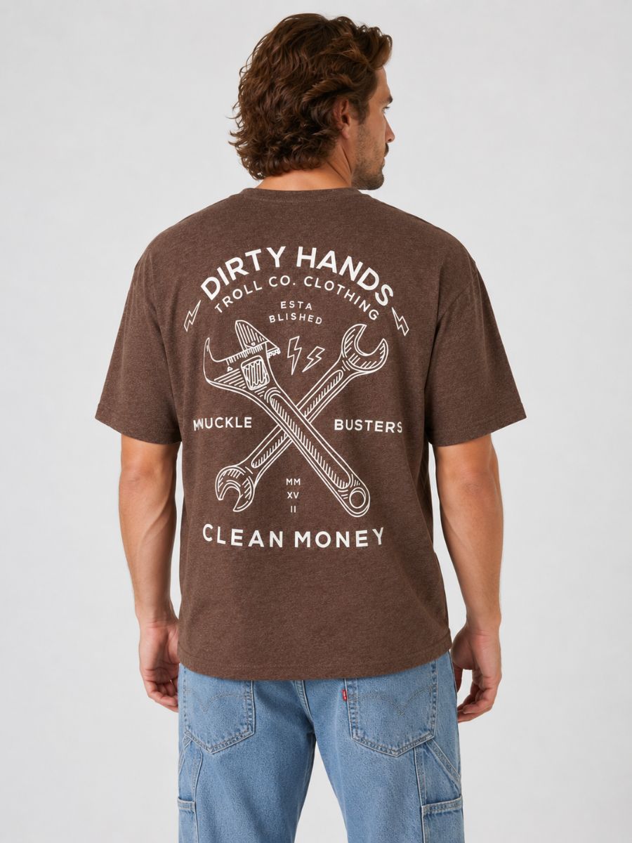 Troll Co. Twisting Wrenches Brown Tee