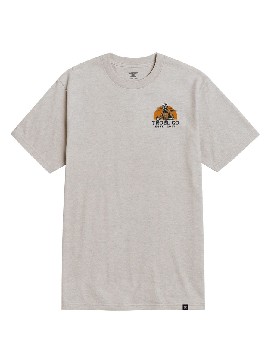 Troll Co. Support Blue Collar Oil Rig Sand Tee