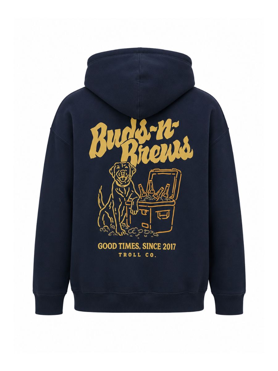 Troll Co. Buds N Brews Navy Hoodie