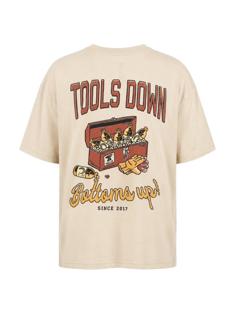 Troll Co. Tools Down Cream Tee