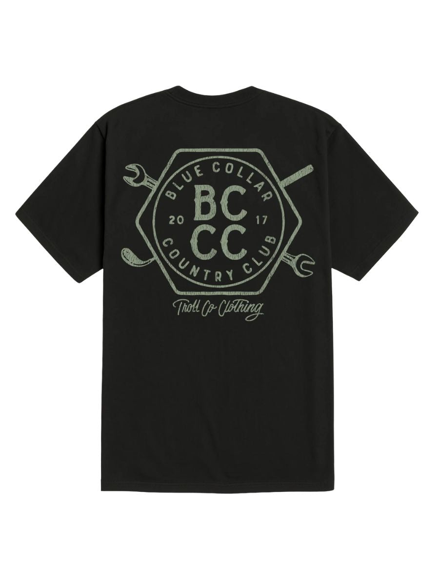 Troll Co. Blue Collar Country Club Crest Tee