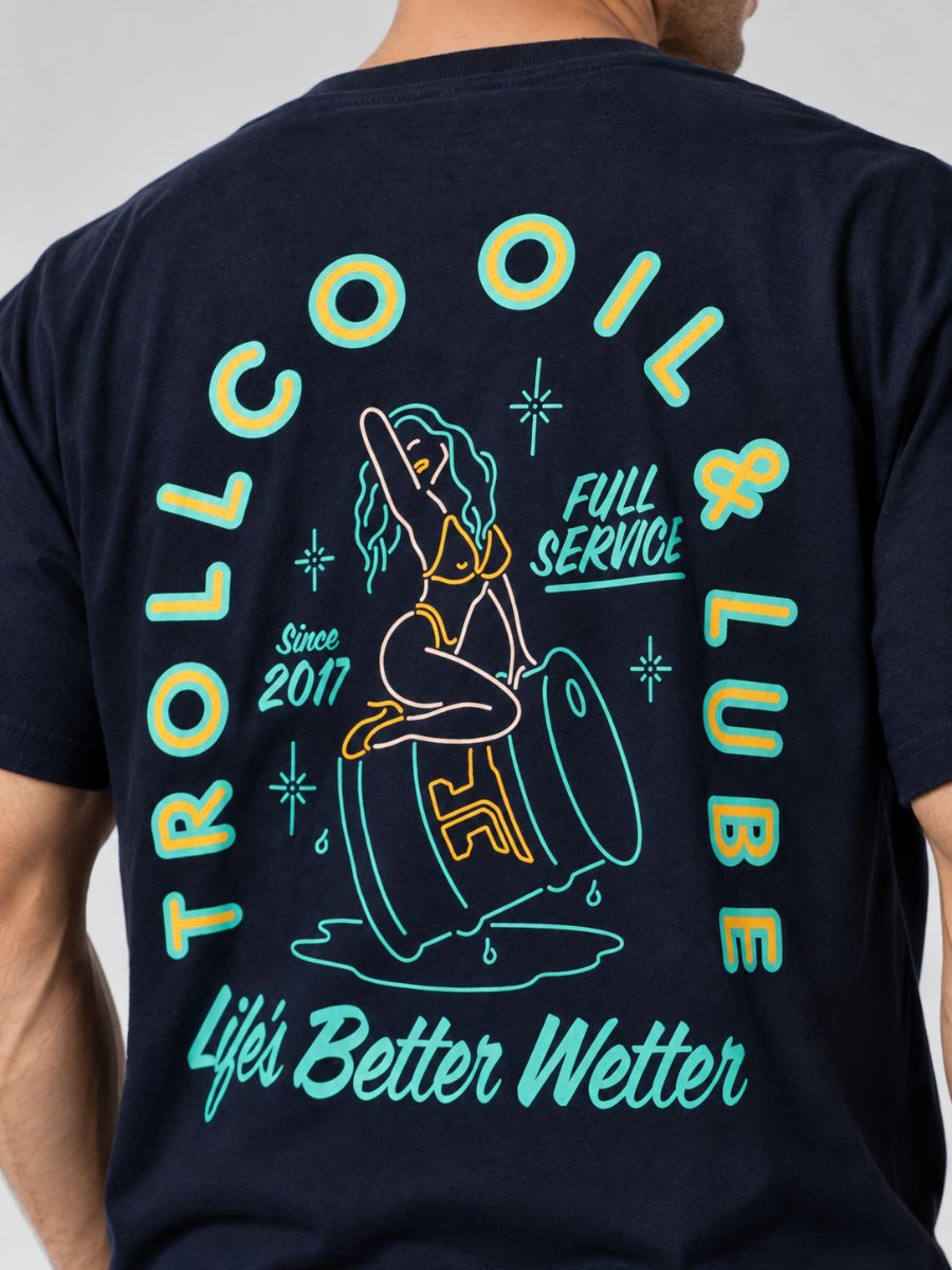 Troll Co. Drummer Girl Navy Tee