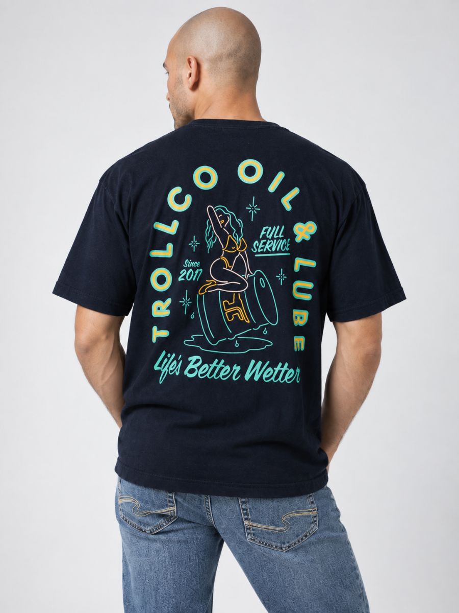 Troll Co. Drummer Girl Navy Tee